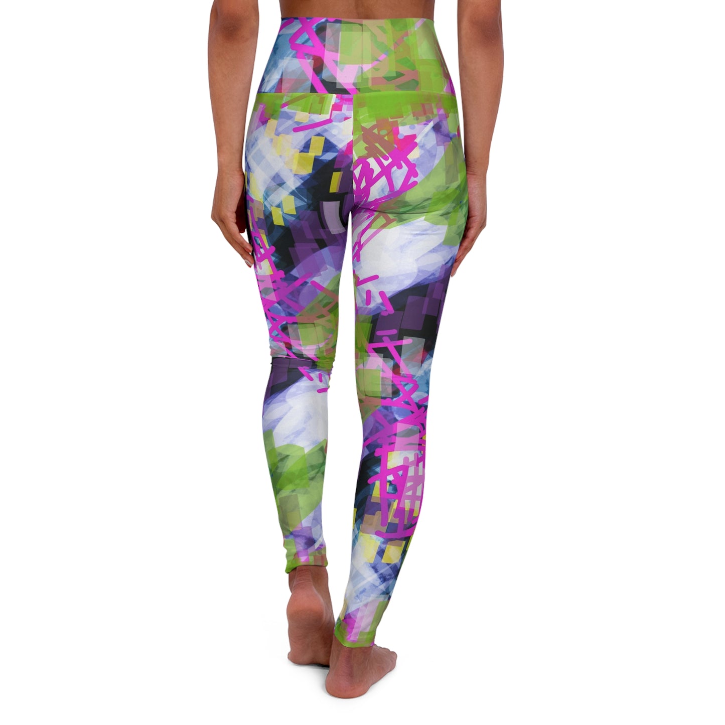 Aether: Vibrant High Waisted Workout Leggings, Dance Tights, Colorful Activewear, Fitness Apparel, Streetwear