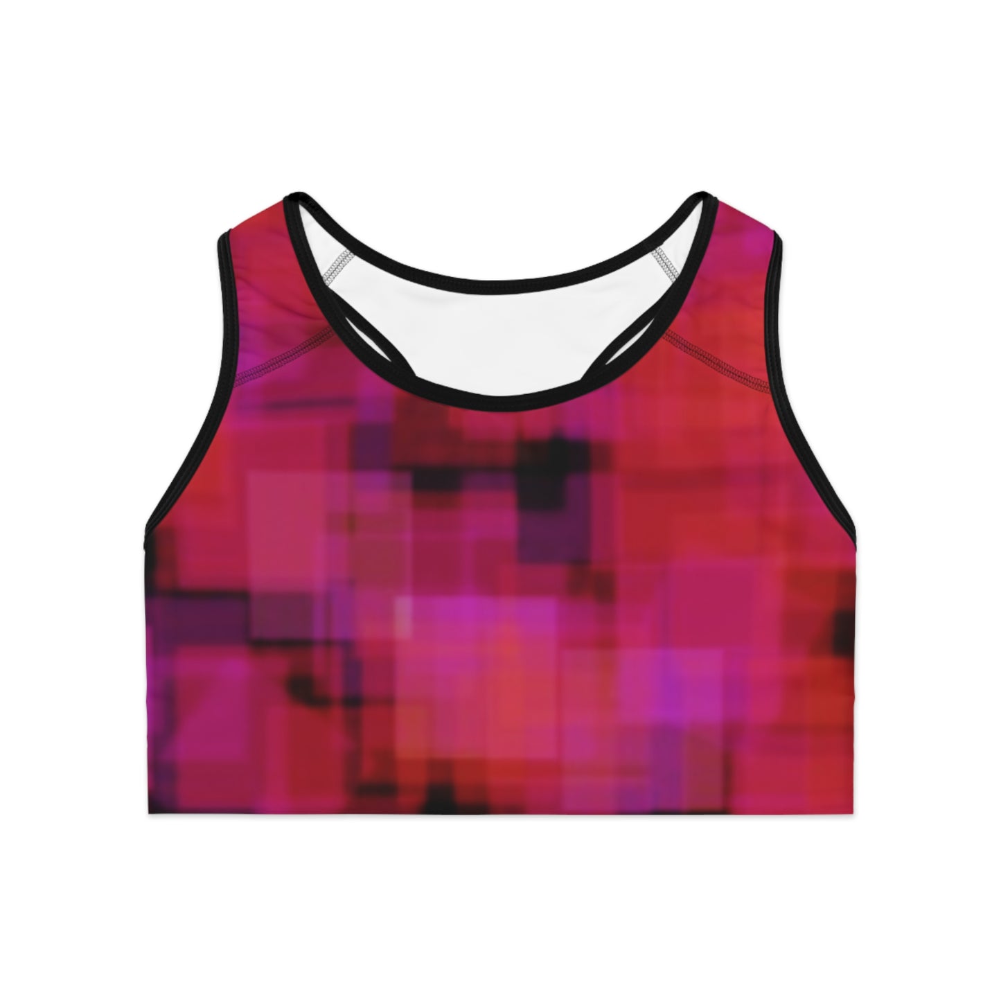 Amaltheia: Vibrant Abstract Sports Bra for Active Women, Workout Gear, Fitness Apparel, Sportswear, Dancewear, Streetwear