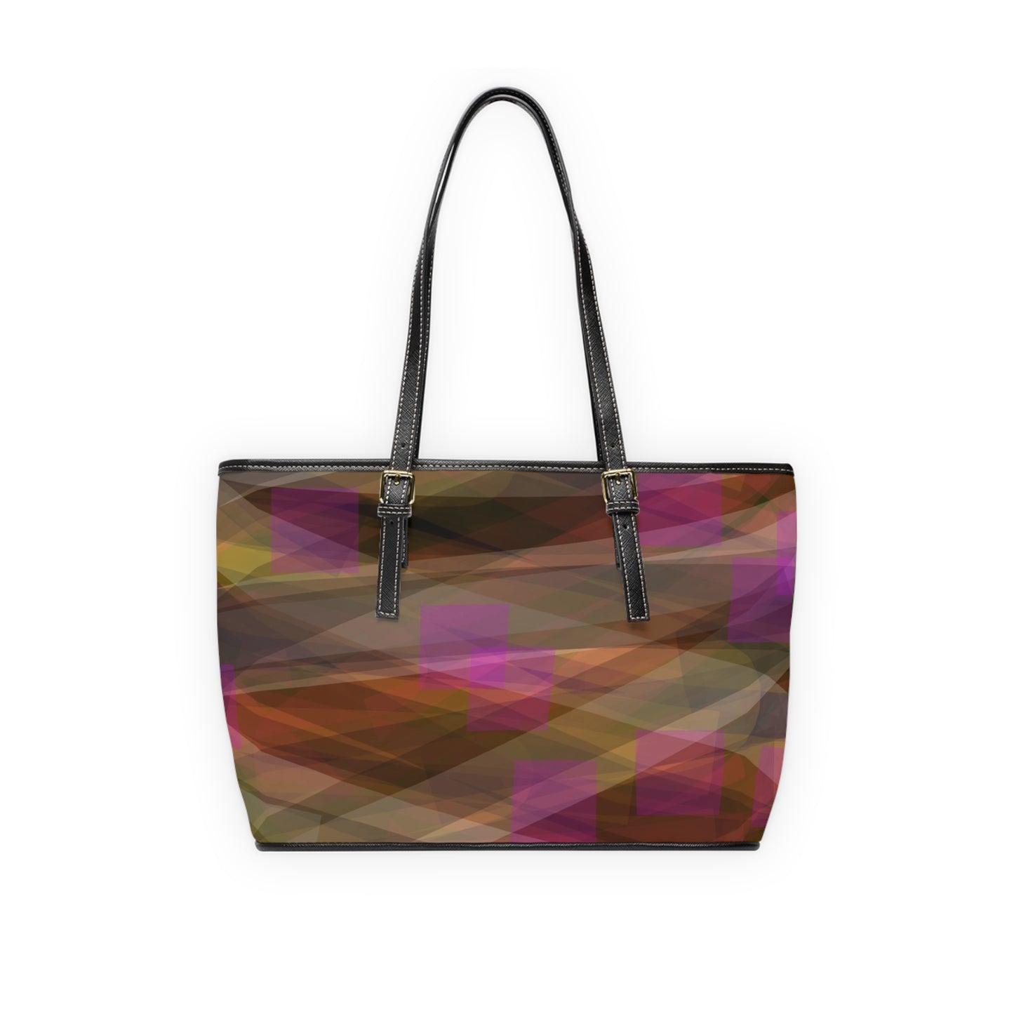 Cheyenne: Artistic PU Leather Shoulder Bag – Trendy Geometric Design for Everyday Style