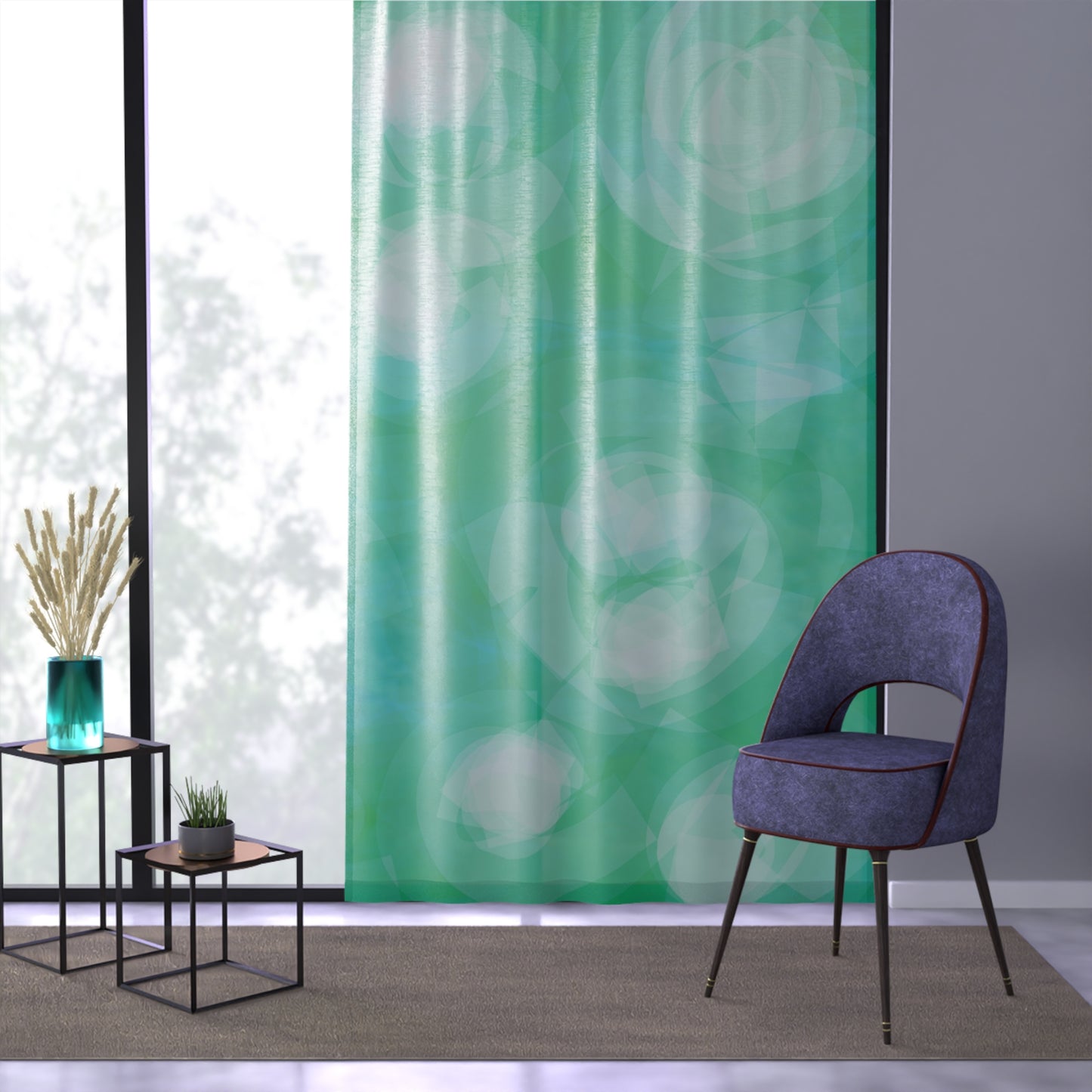 Sharona: Botanical Sheer Window Curtain - Elegant Fresh Design for Brightening Your Space