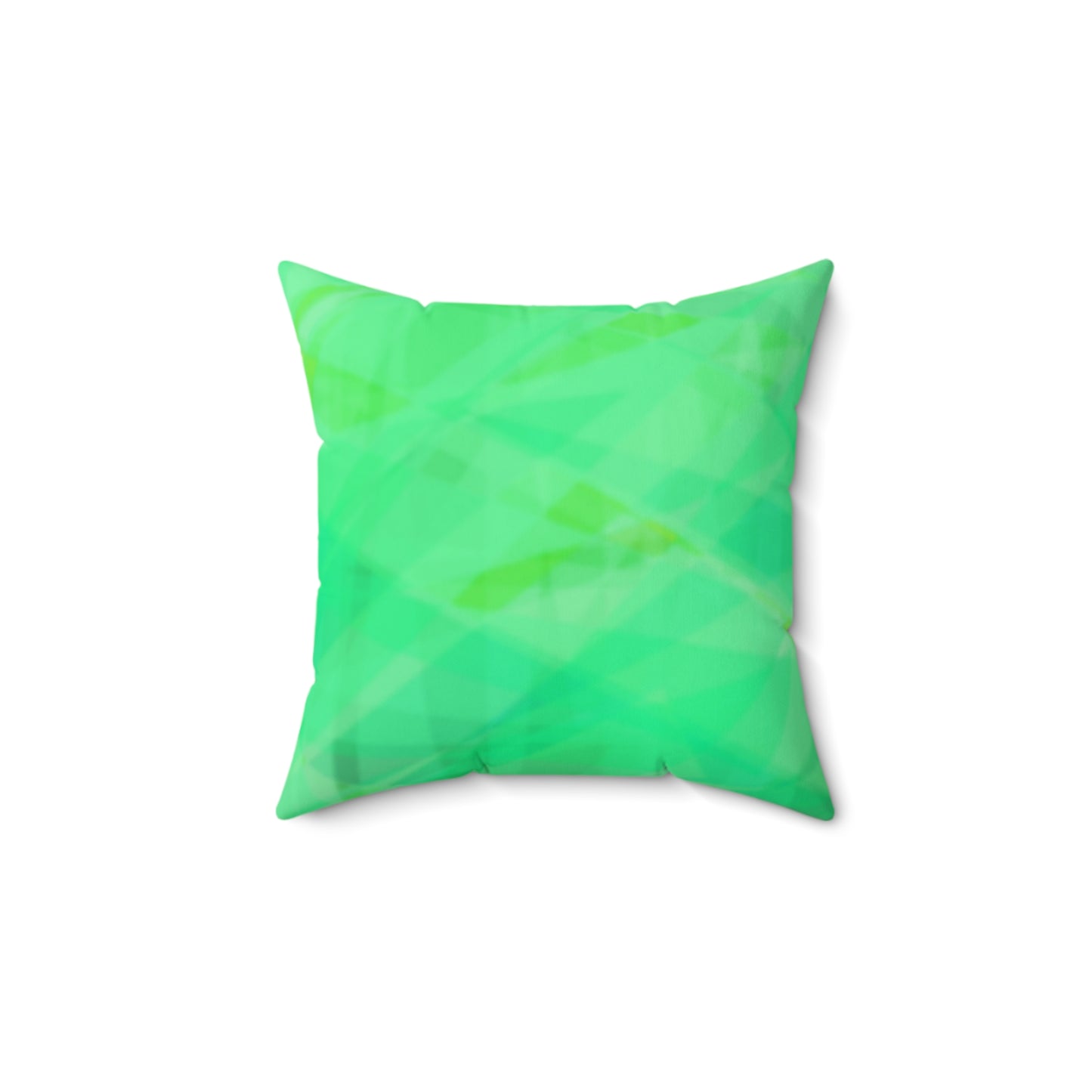 Elevation Station: (14"x14") Vibrant Faux Suede Pillow, Decorative Cushion for Home Decor, Green Accent Pillow, Cozy Living Room Pillow, Gift for Nature Lovers