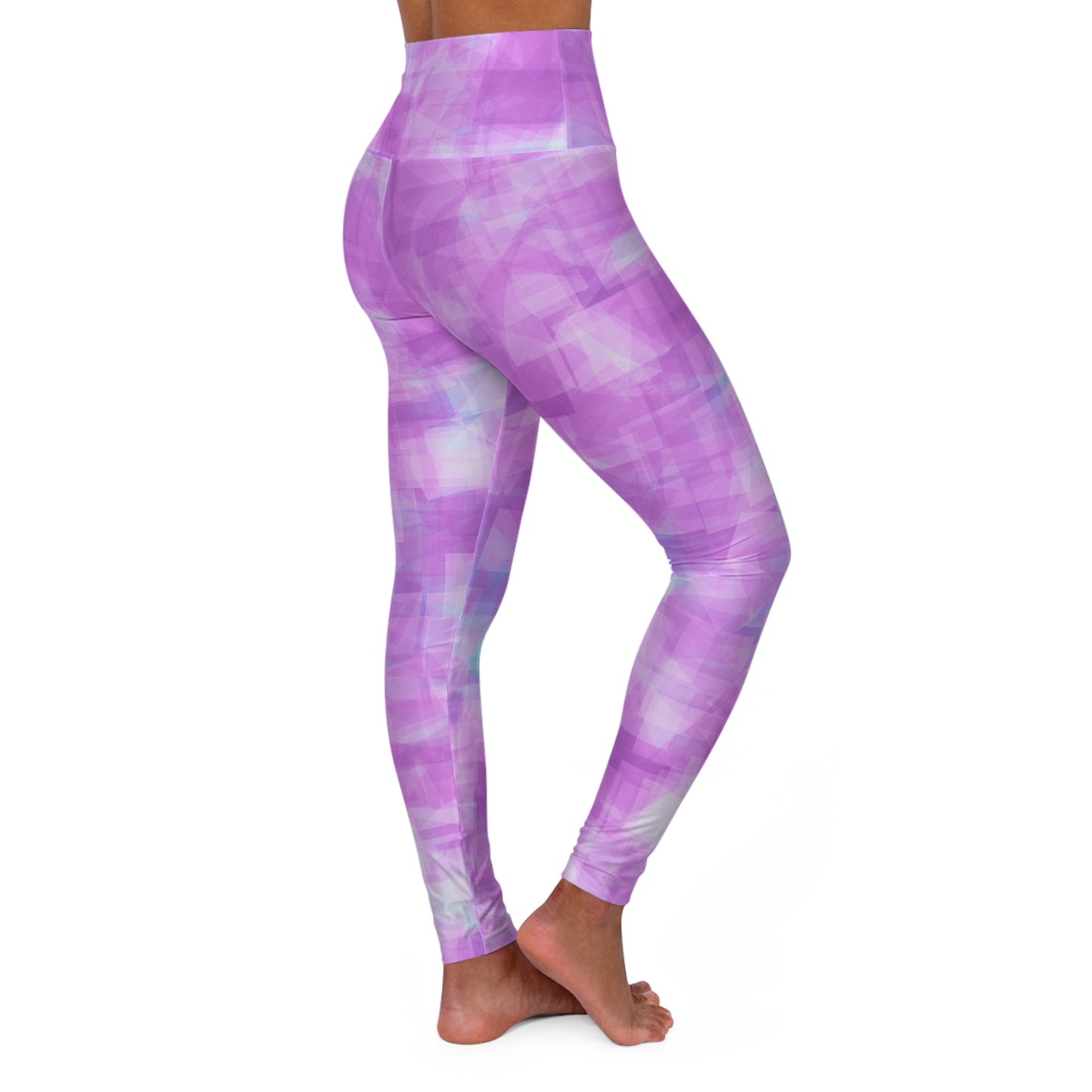 Betty: High Waisted Abstract Pastel High Vibe Leggings, Comfortable Workout Pants, Fitness Apparel, Stylish Exercise Leggings, Trendy Activewear, Yoga Gift