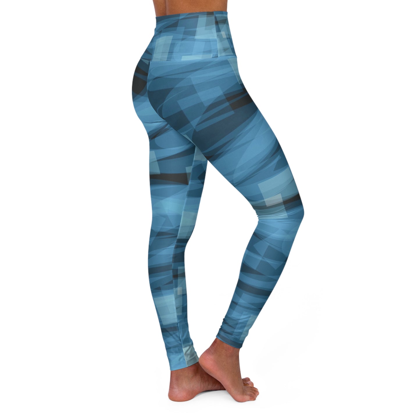 Trinity: Tranquil Waves High Waisted Chic Leggings, Athletic Wear, Streetwear, Fitness Gear, Gym Apparel, Activewear, Meditation Clothing