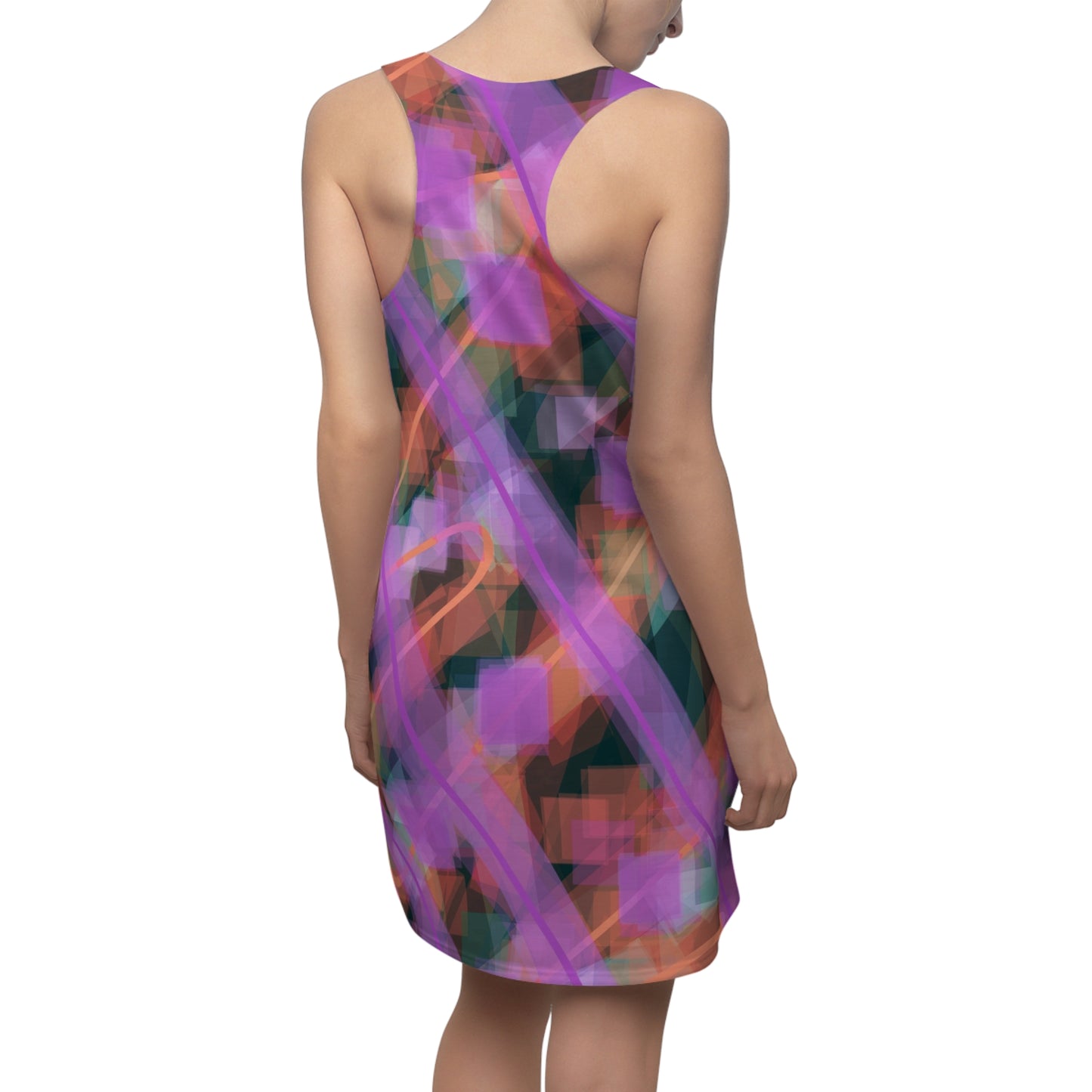 Rita: Abstract Pattern Women's Racerback Dress - Perfect for Spring Events & Casual Outings