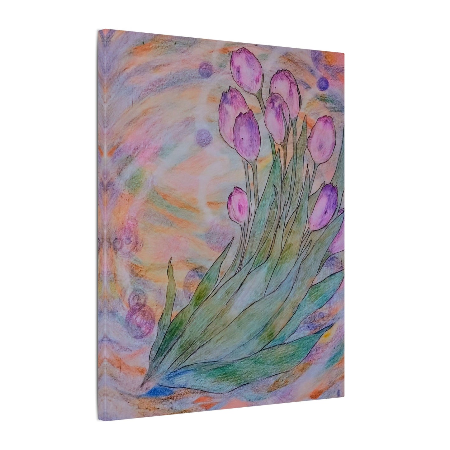 Breathing Tulips: Print 16"x20" Matte Canvas, Stretched, 0.75"