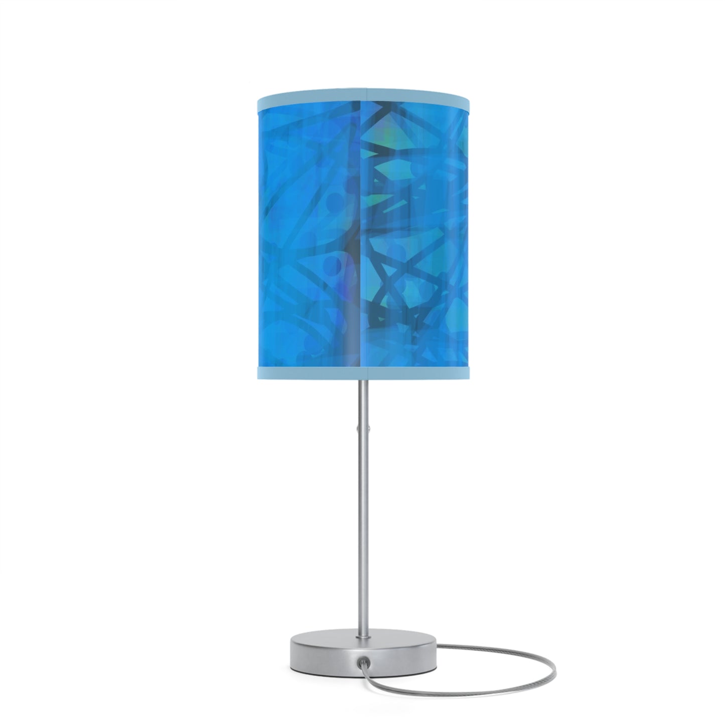 Carmen: {Blue Trim} Blue Abstract Table Lamp, Modern Decor, Bedroom Lighting, Nightstand Lamp, Home Interior, Artistic Design, Gift for Her