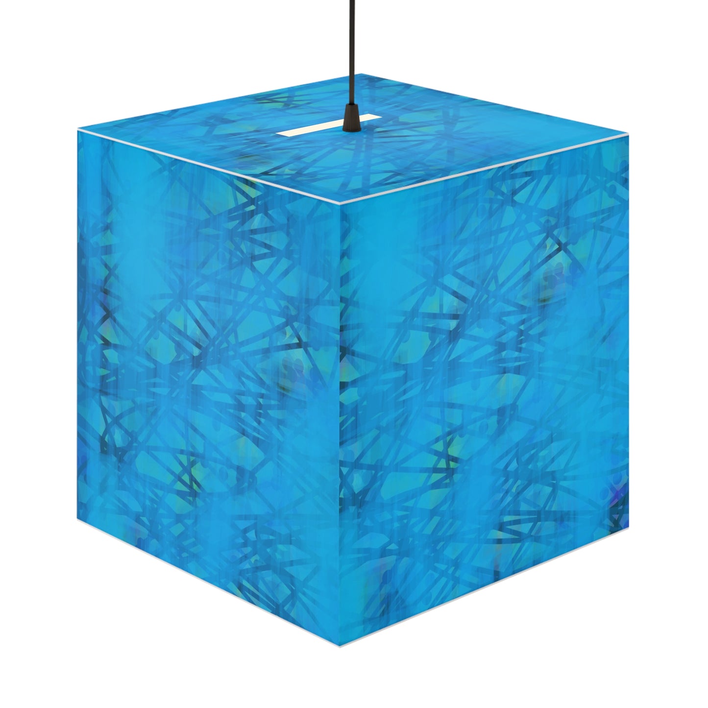 Carmen: Stunning Light Cube Lamp, Modern Pendant Light, Home Decor, Mood Lighting, Blue Aesthetic, Unique Gift Idea