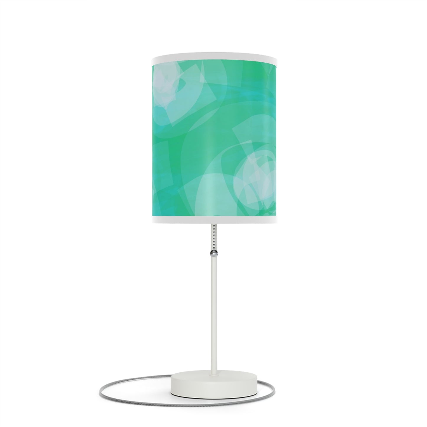 Sharona: WH Trim; Modern Table Lamp with Turquoise Design - Perfect for Home Decor