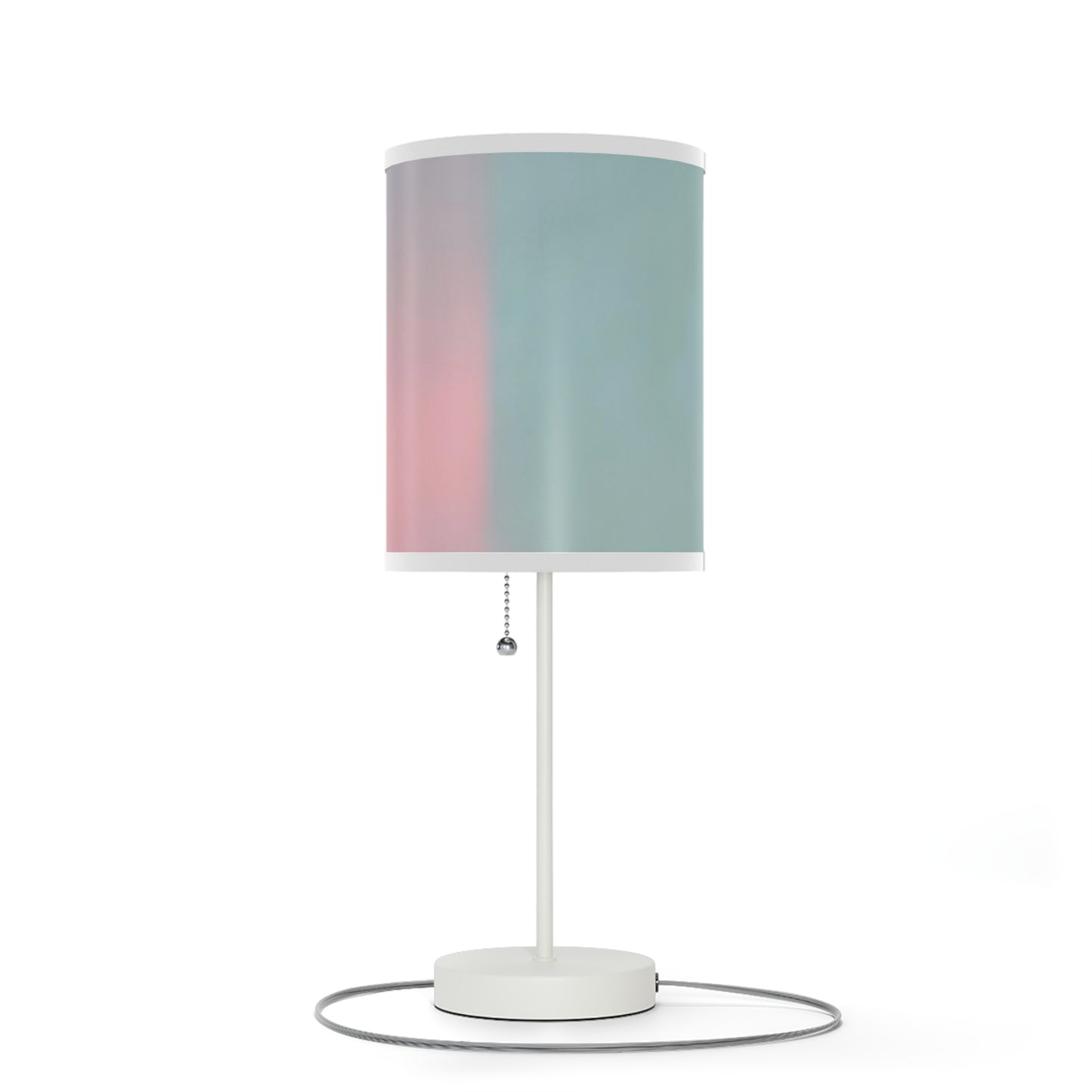 Charlotte: (WH Trim) Modern Table Lamp with Multi Pastel Color Shade - Adjustable Brightness