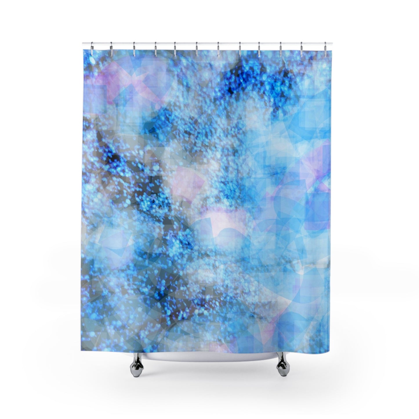 Sapphire Softly: Shower Curtains 71"x74"