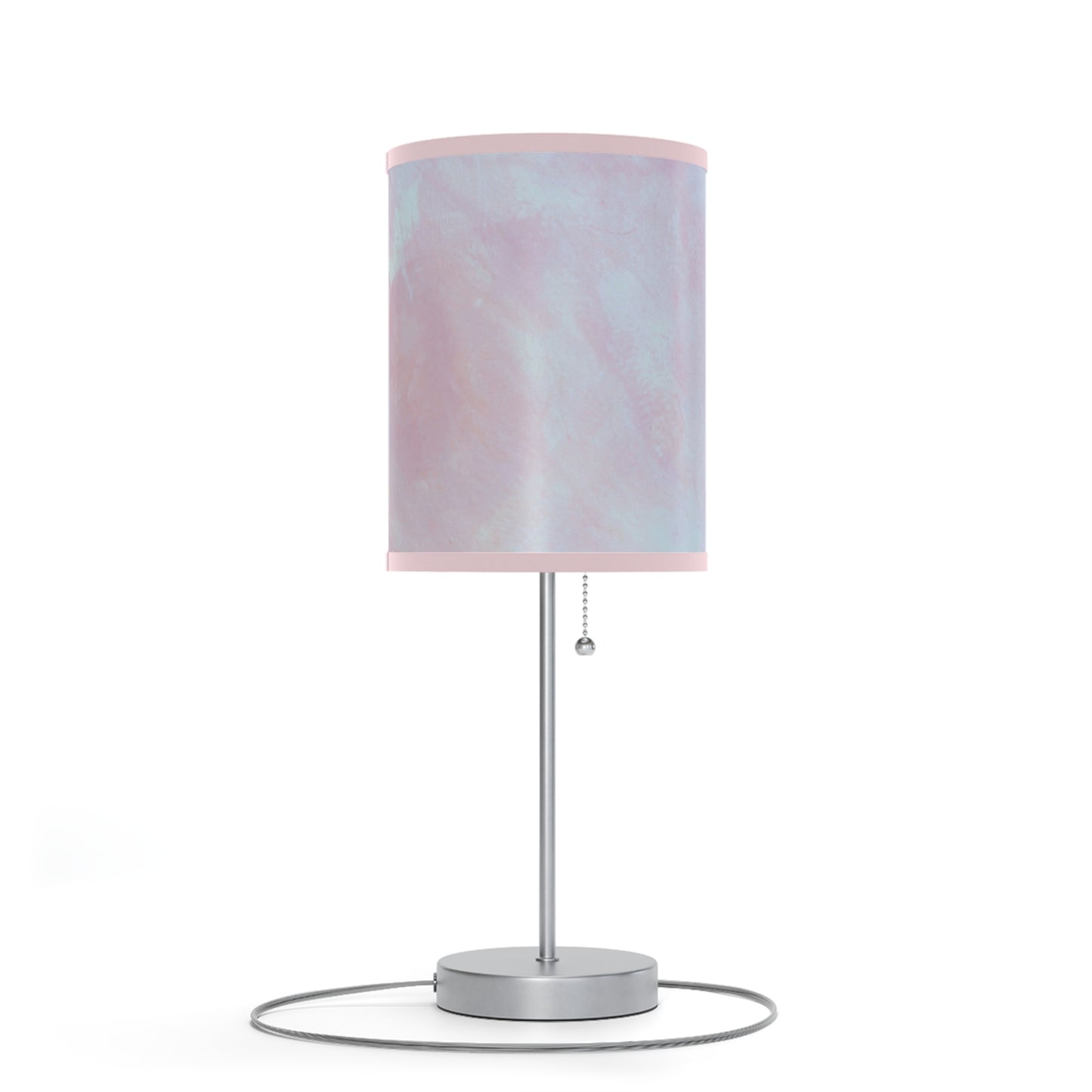 Summit of Love: (Pink Trim) Pastel Dream Table Lamp, Soft Glow Bedside Light, Decorative Lighting for Home, Unique Gift for Her, Modern Desk Lamp, Nightstand Decor