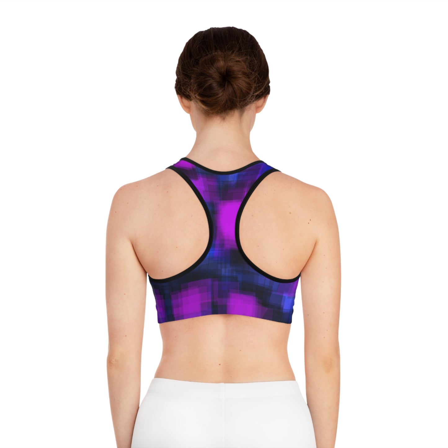 True Friend II: BLK Trim Vibrant Sports Bra, Workout Top, Athletic Wear, Gym Clothing, Activewear for yoga, fitness, training, exercise