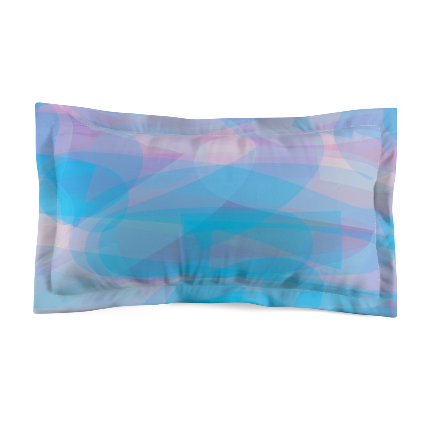 Mellow I: Colorful Abstract Microfiber Pillow Sham - Cozy, Relaxed Bedroom Decor