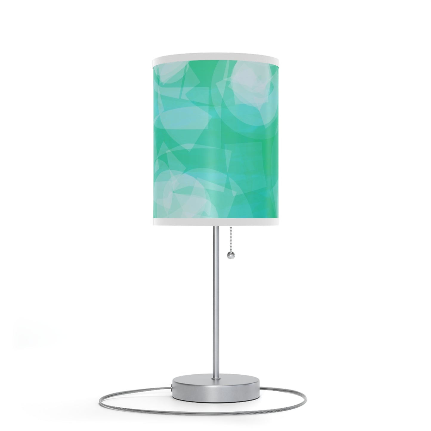Sharona: WH Trim; Modern Table Lamp with Turquoise Design - Perfect for Home Decor