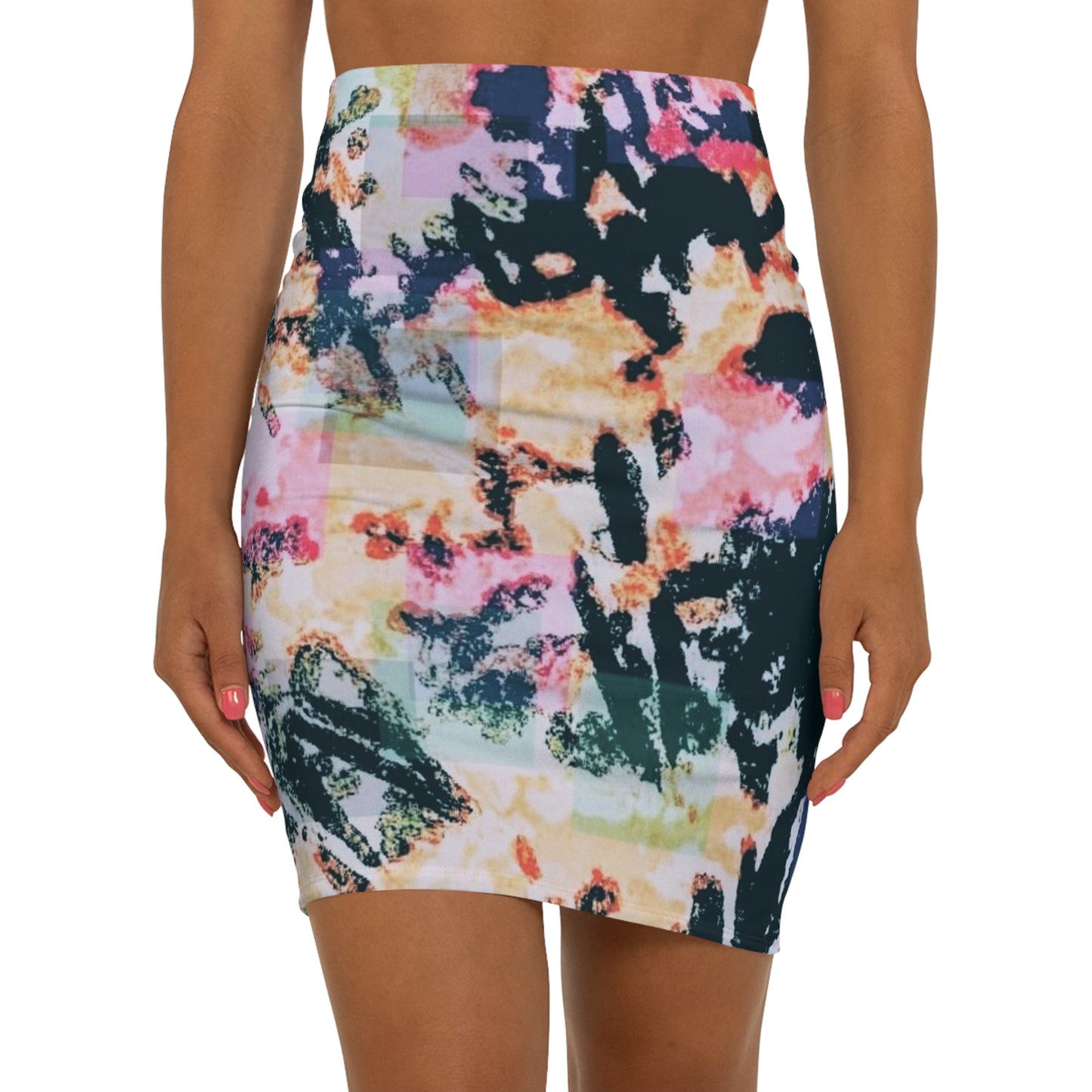 Tree Luv: Women's Mid-Waist Pencil Skirt (AOP)