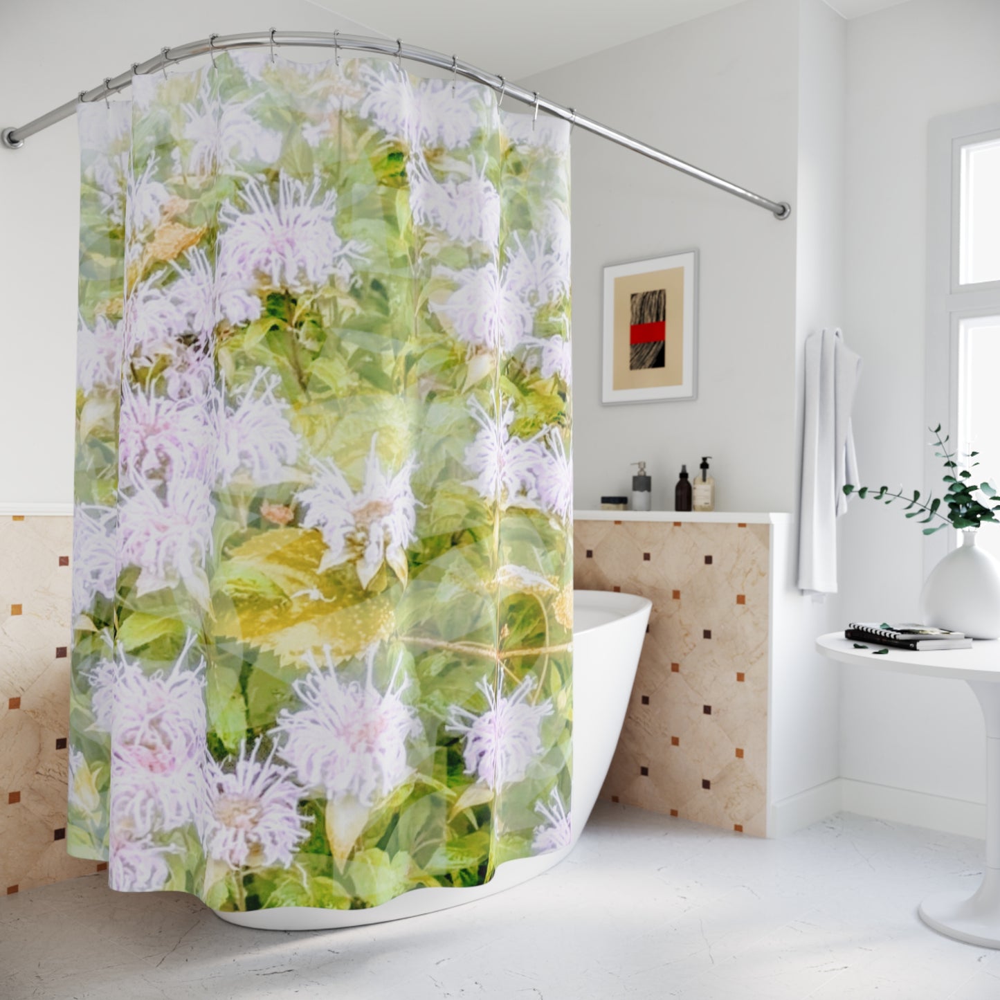 Soft Flowerbed: Shower Curtains 71"x74"