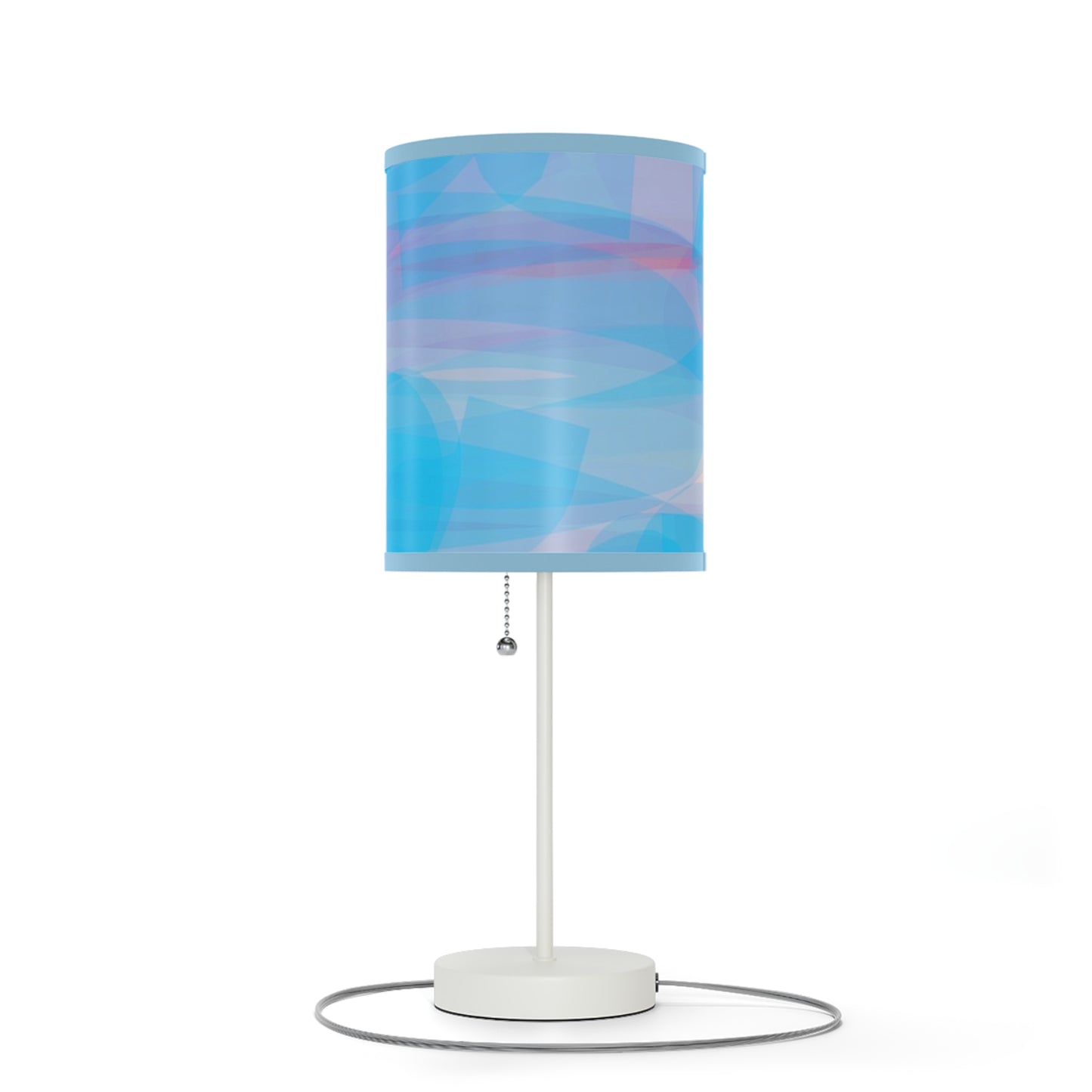Mellow: Blue Trim; Modern Blue Abstract Table Lamp - US|CA Plug