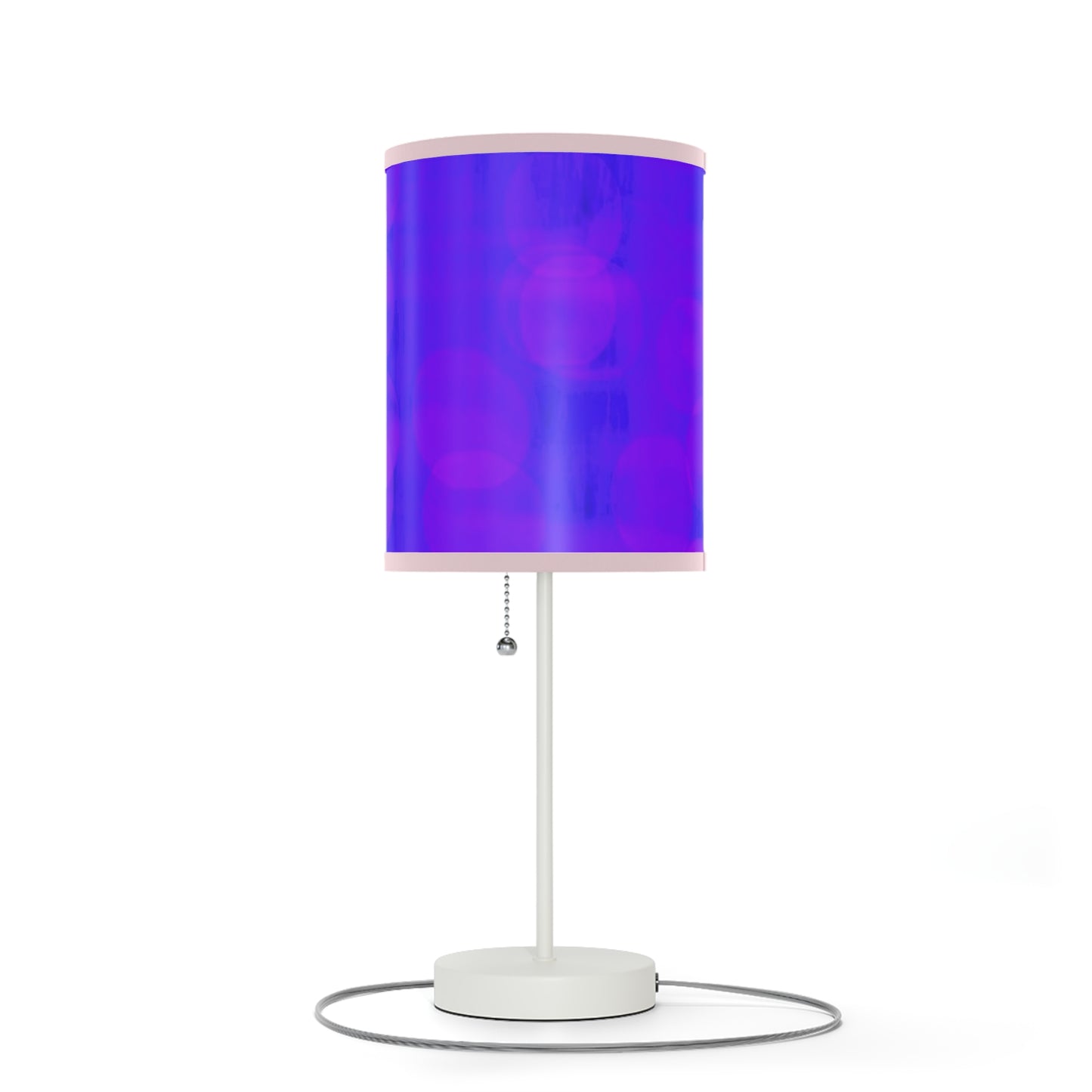 Roberta: (light pink trim) Stylish Table Lamp, Bedroom Decor, Nightstand Light, Home Lighting, Modern Design, Gift for Her, Aesthetic Room, Purple Glow