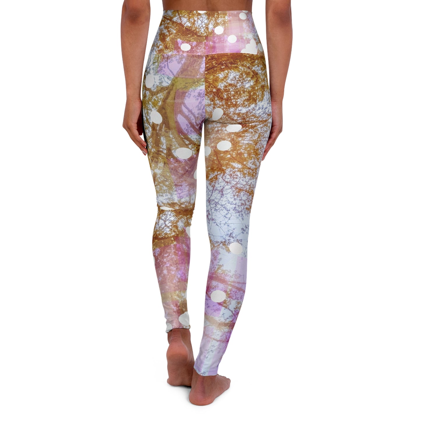 Auburn: High Waisted Leggings, Activewear, Lovely Nature Inspired Print, Casual Chic Fashion