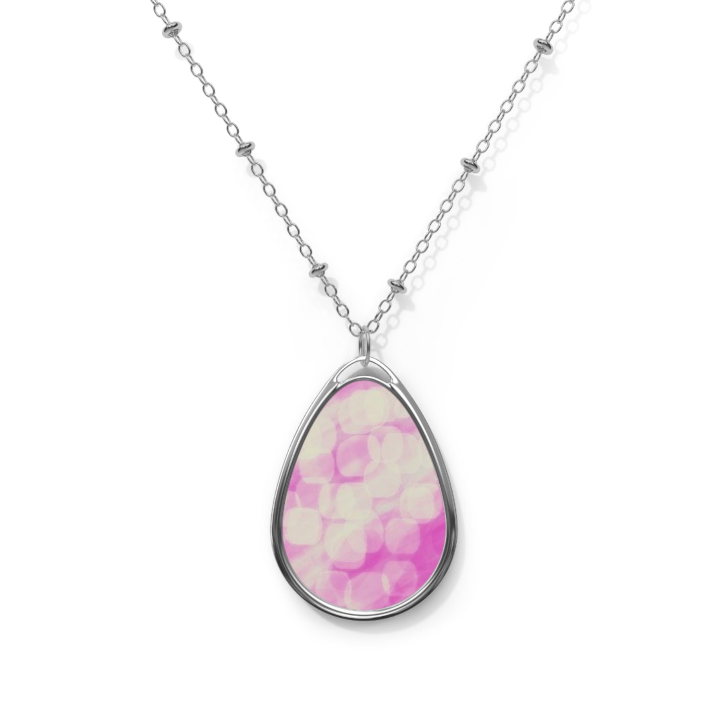 Anew: Elegant Oval Pendant Necklace, Gift for Her, Chic Everyday Accessory