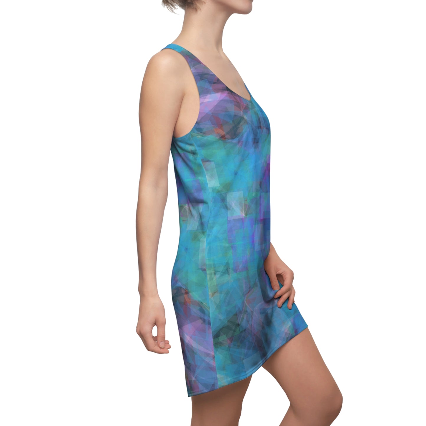 Clementina: Vibrant Abstract Racerback Dress for Women | Perfect Summer Outfit