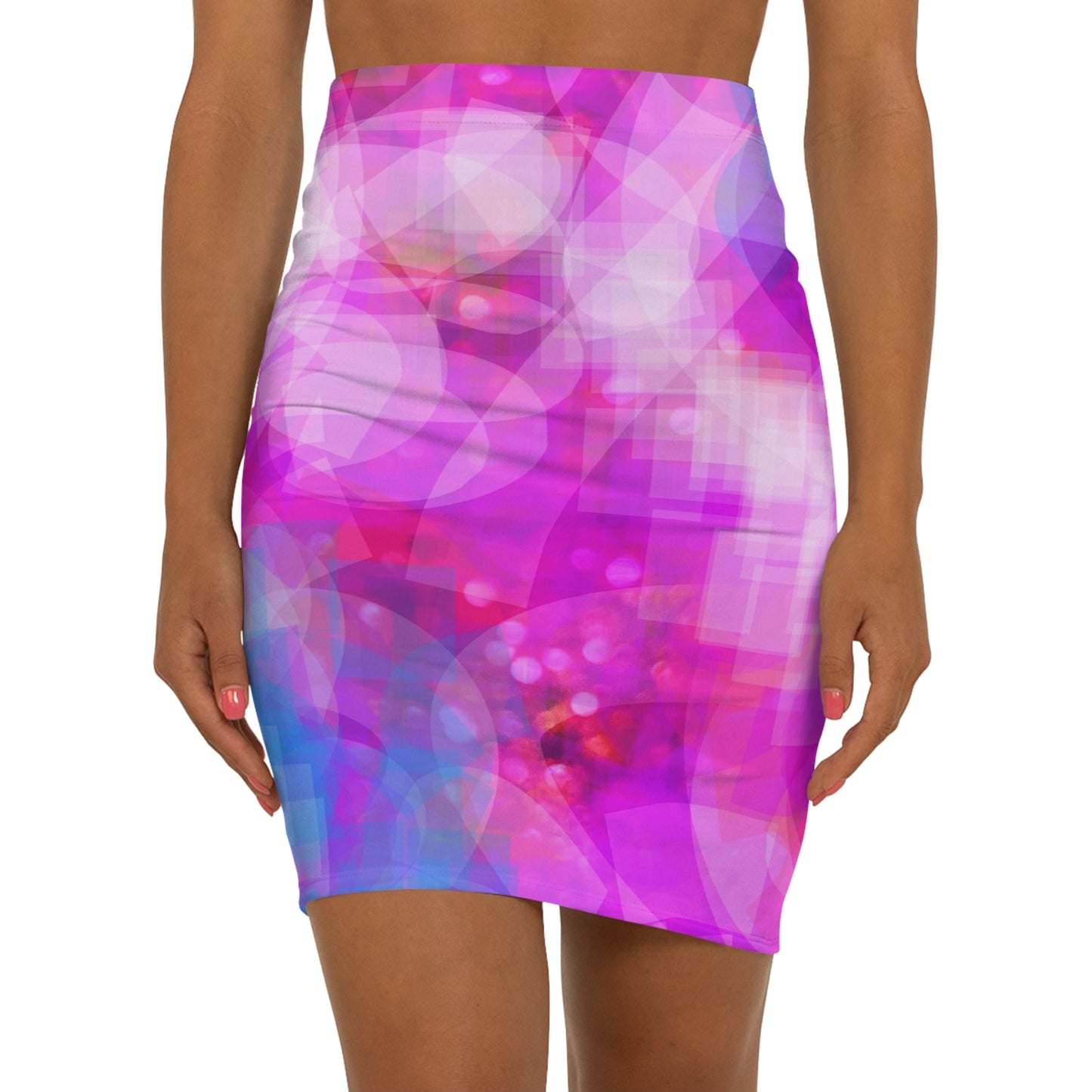 Ula: Women's Mid-Waist Pencil Skirt (AOP)