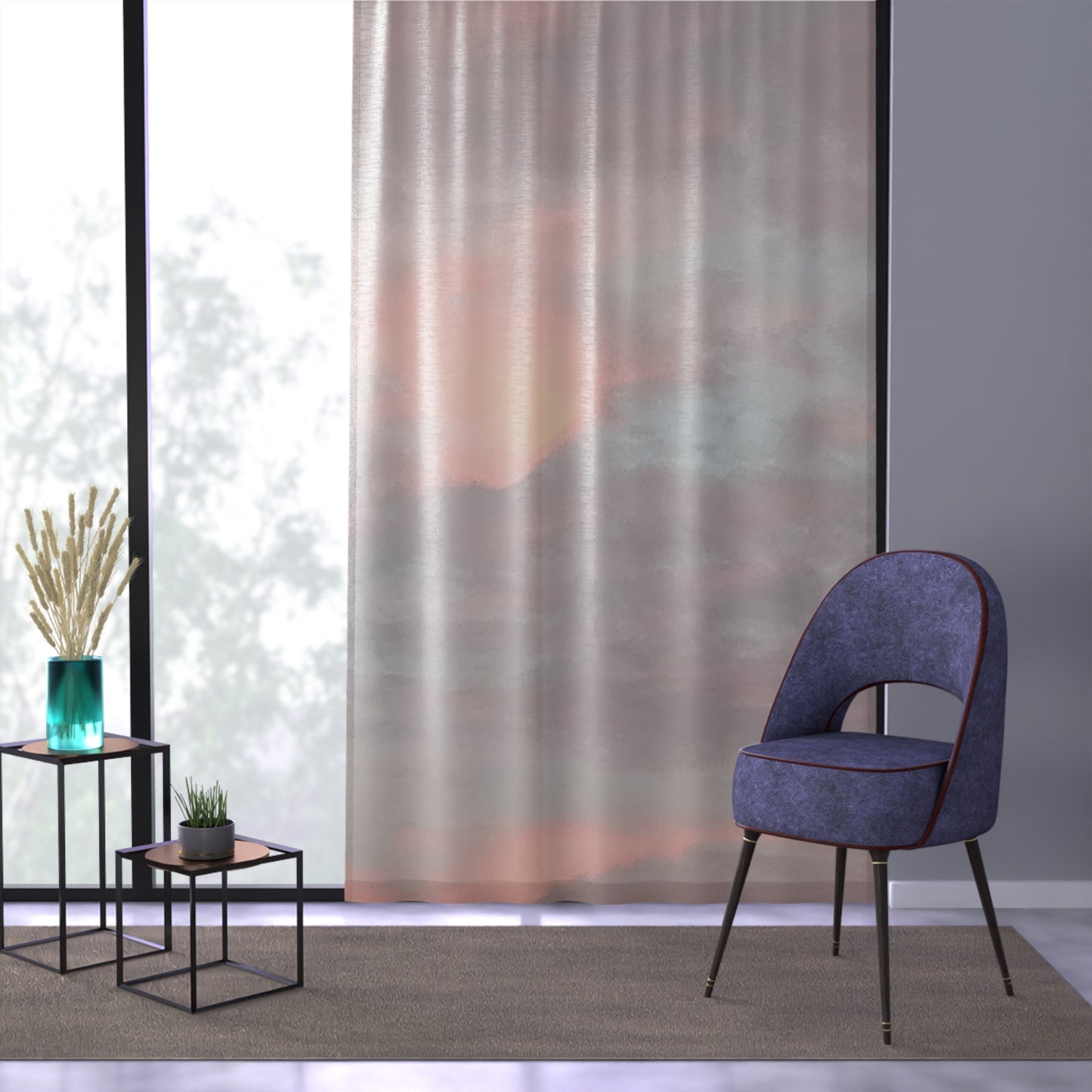 Ardent Pulse: Sweet Sunset Sheer Window Curtain
