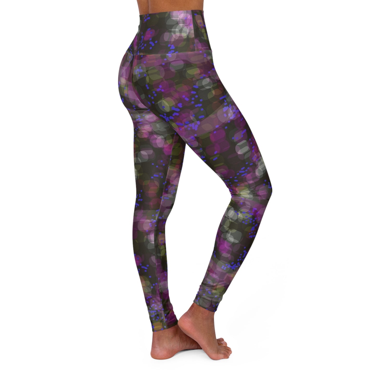 Let's Groove: Vibrant High Waisted Leggings, Athletic Leggings, Dance Leggings, Workout Leggings, Fashion Leggings, Fitness Apparel, Gift for Her