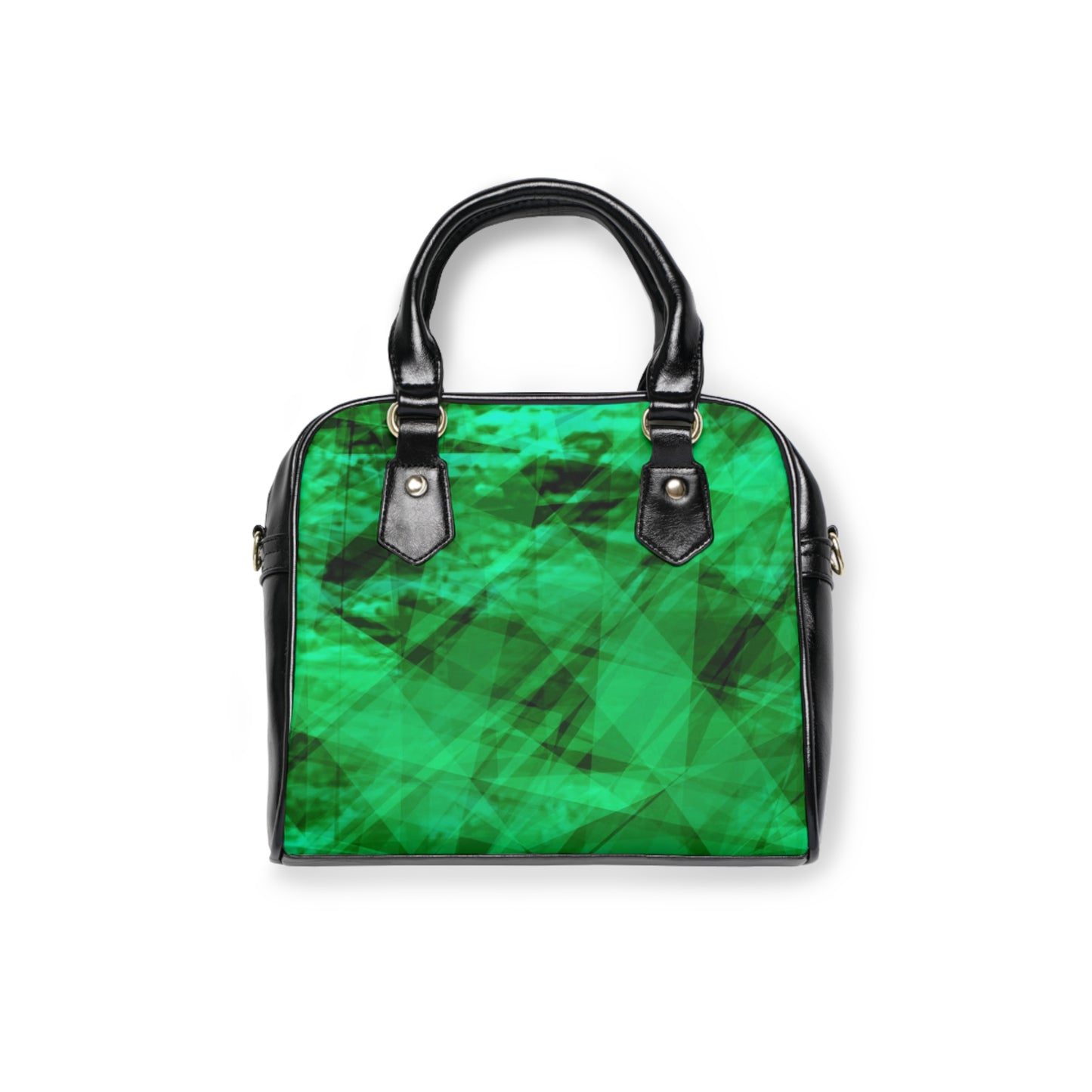 A Gem: Stylish Green Geometric Shoulder Handbag - Trendy Everyday Tote