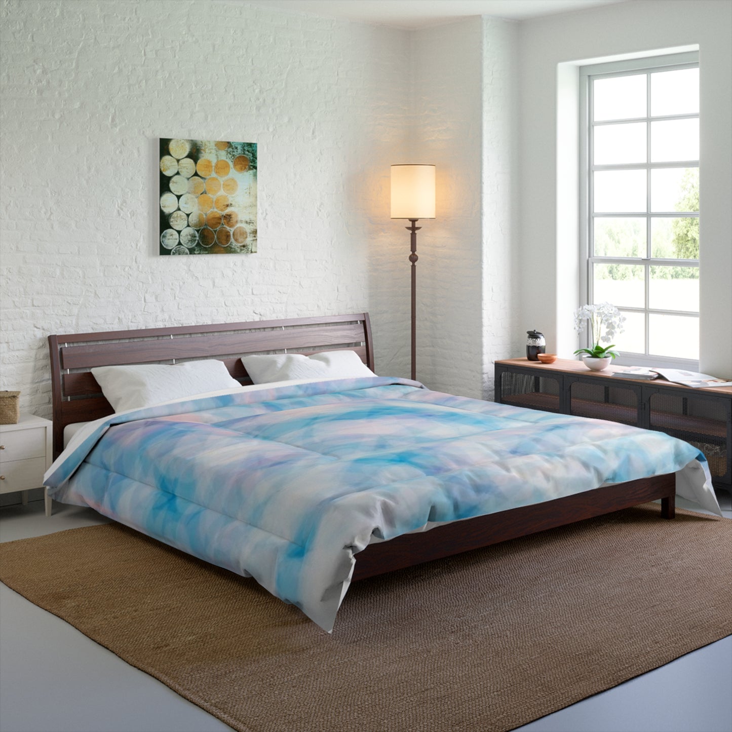Blue Sugar: Tranquil Ocean Breeze Comforter - Soft Pastel Bedding for Cozy Bedrooms, Ideal for Gifts, Home Decor, Seasonal Refresh, Bedroom Makeover