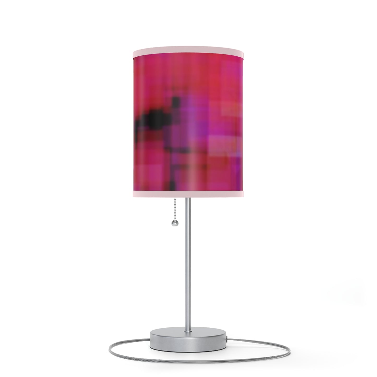 Amaltheia: Pink Trim Vibrant Modern Table Lamp, Bedroom Decor, Nightstand Lamp, Colorful Lighting, Home Accent, Artful Illumination