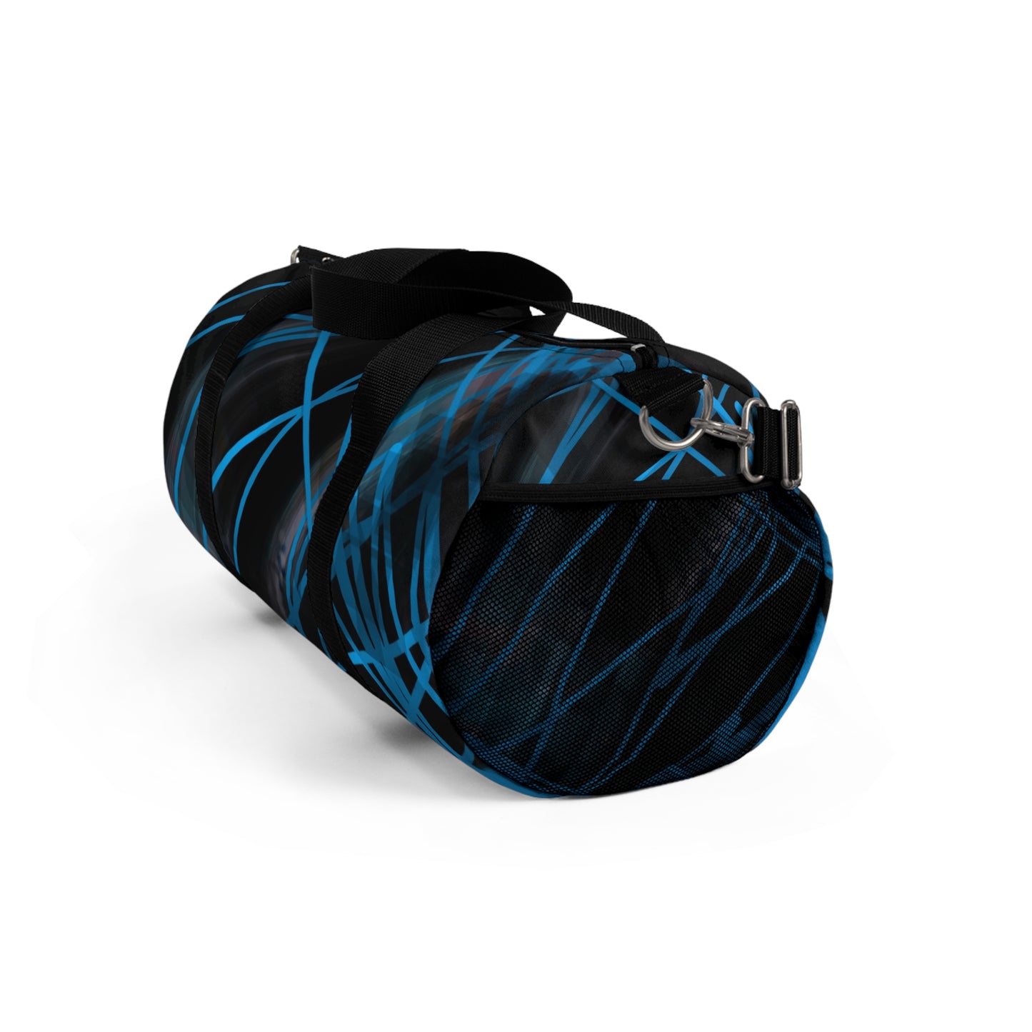 Goodie: Stylish Blue Striped Duffel Bag - Perfect for Gym & Travel