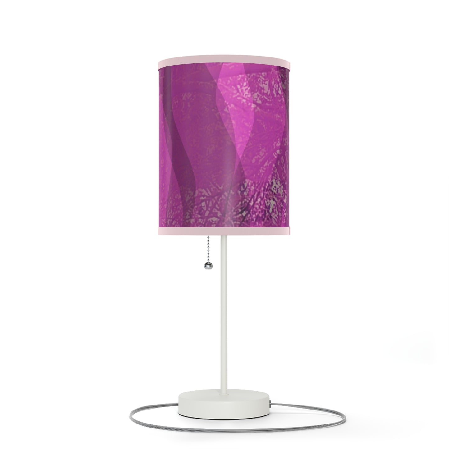 Ruby: (Pink Trim) Stylish Table Lamp, Modern Lighting, Home Decor, Romantic Accent, Wine Pink Lampshade, Gift for Her, Nightstand Light