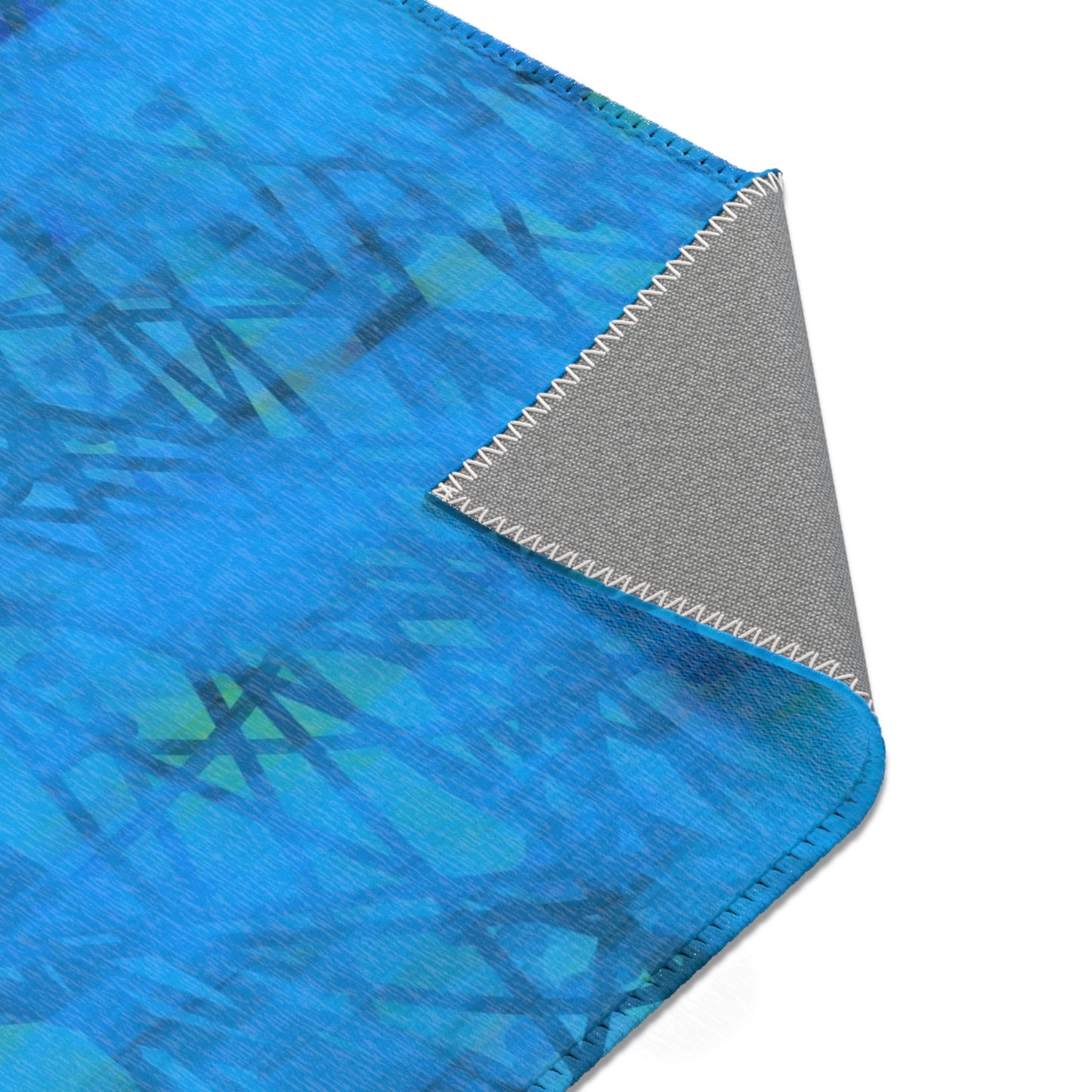 Carmen: 24"x36" Vibrant Blue Abstract Area Rug - Modern Decor for Stylish Living Spaces