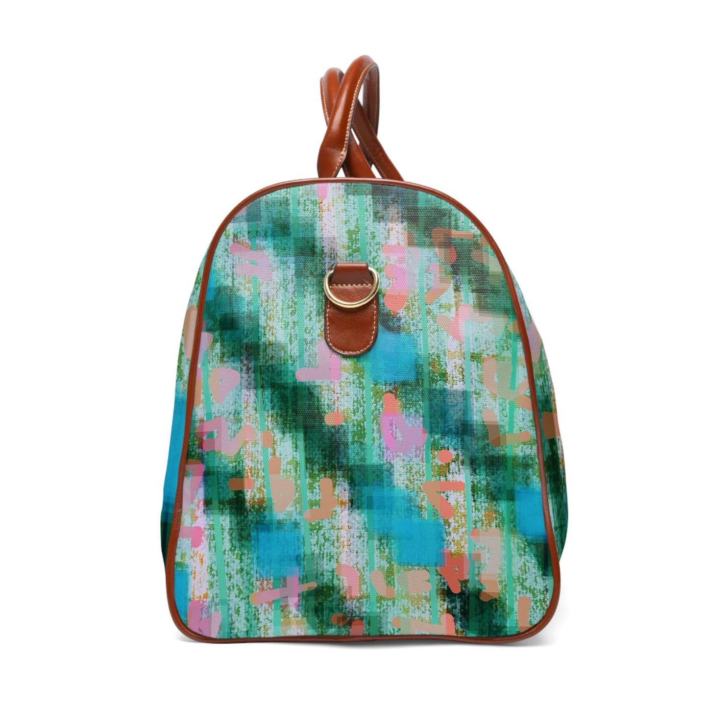 Tuesday Afternoon: Colorful Waterproof Travel Bag - Stylish Weekender with Brown Accents