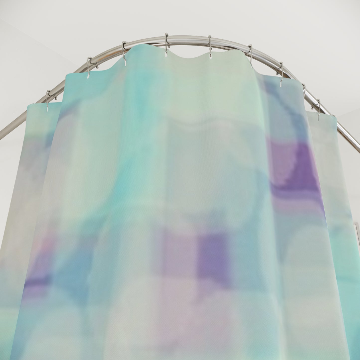 Celia: Aqua Dream Abstract Shower Curtain | Colorful Bathroom Decor, Vibrant Home Accent, Coastal Theme Gift, Modern Shower Curtain