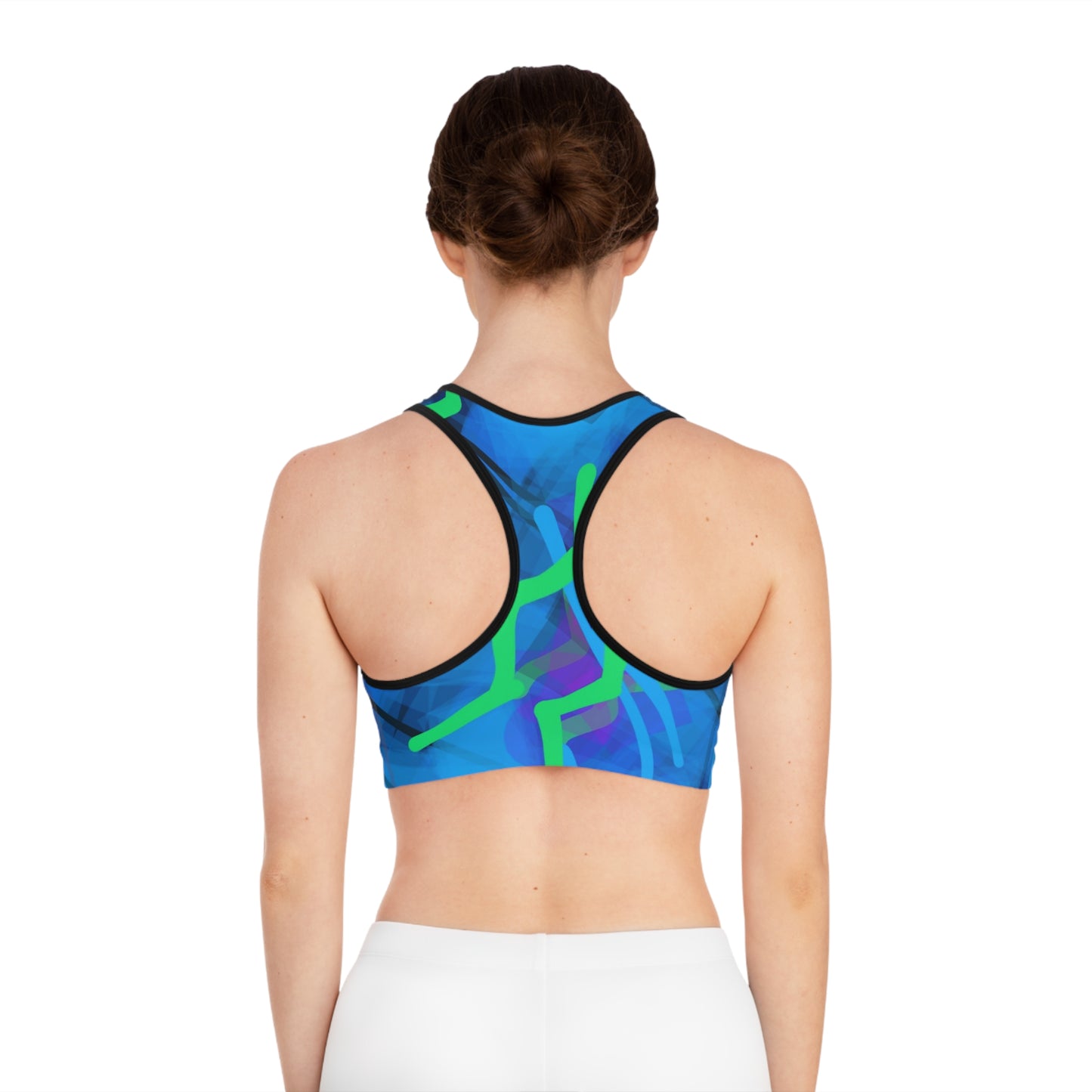 Gee Wiz II: Blk Trim; Good Vibes Vibrant Sports Bra, Activewear, Workout Gear, Fitness Apparel, Yoga Top, Gym Clothing, Colorful Athletic Bra