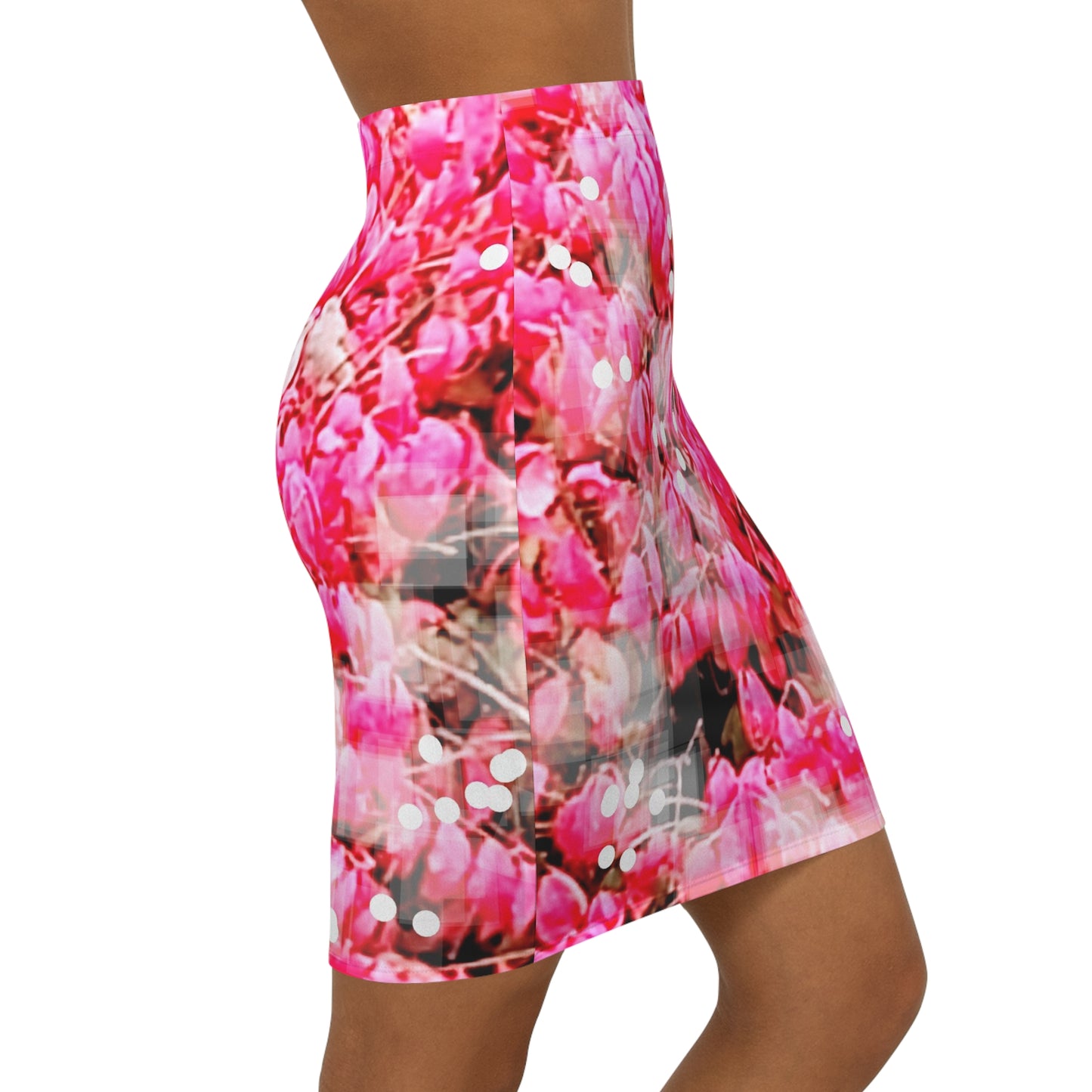 Sweet Birds: Women's Mid-Waist Pencil Skirt (AOP)