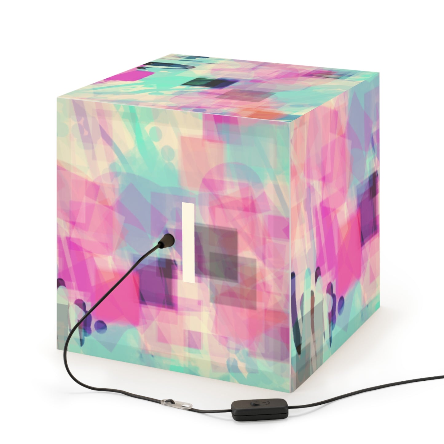 Anastasia: Ethereal Vibrant Abstract Light Cube Lamp, Modern Home Decor, Colorful Pendant Lighting, Unique Gift Idea, Mystical Lighting Feature