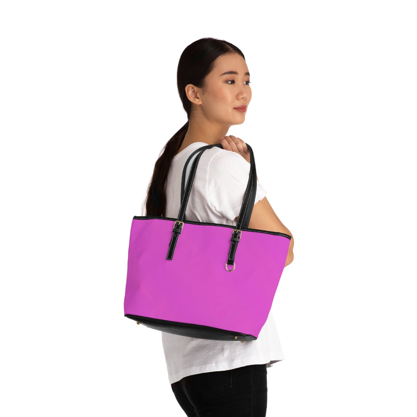 Bobbie: Chic PU Leather Shoulder Bag - Vibrant Pink Tote for Stylish Women