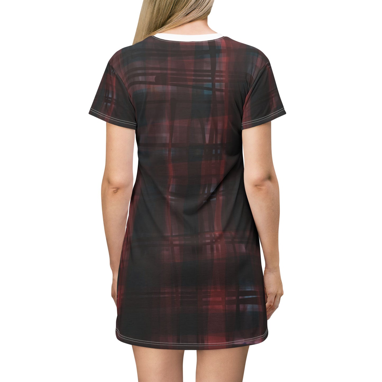 Mechelle: Casual Plaid T-Shirt Dress for Effortless Style