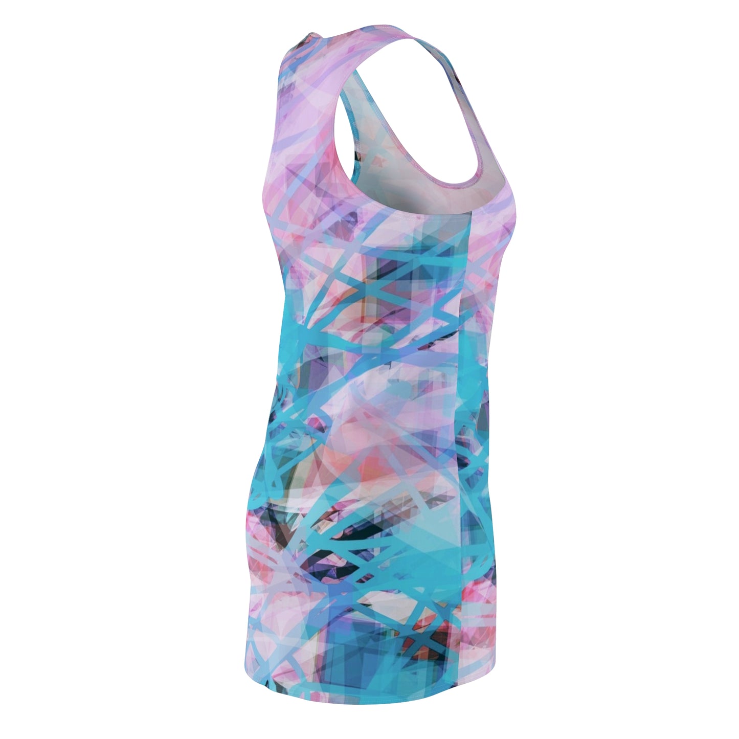 A Little Patience: Pastel Abstract Women's Racerback Dress - Perfect for Summer, Festivals, Beachwear, Casual Outings, and Celebrations