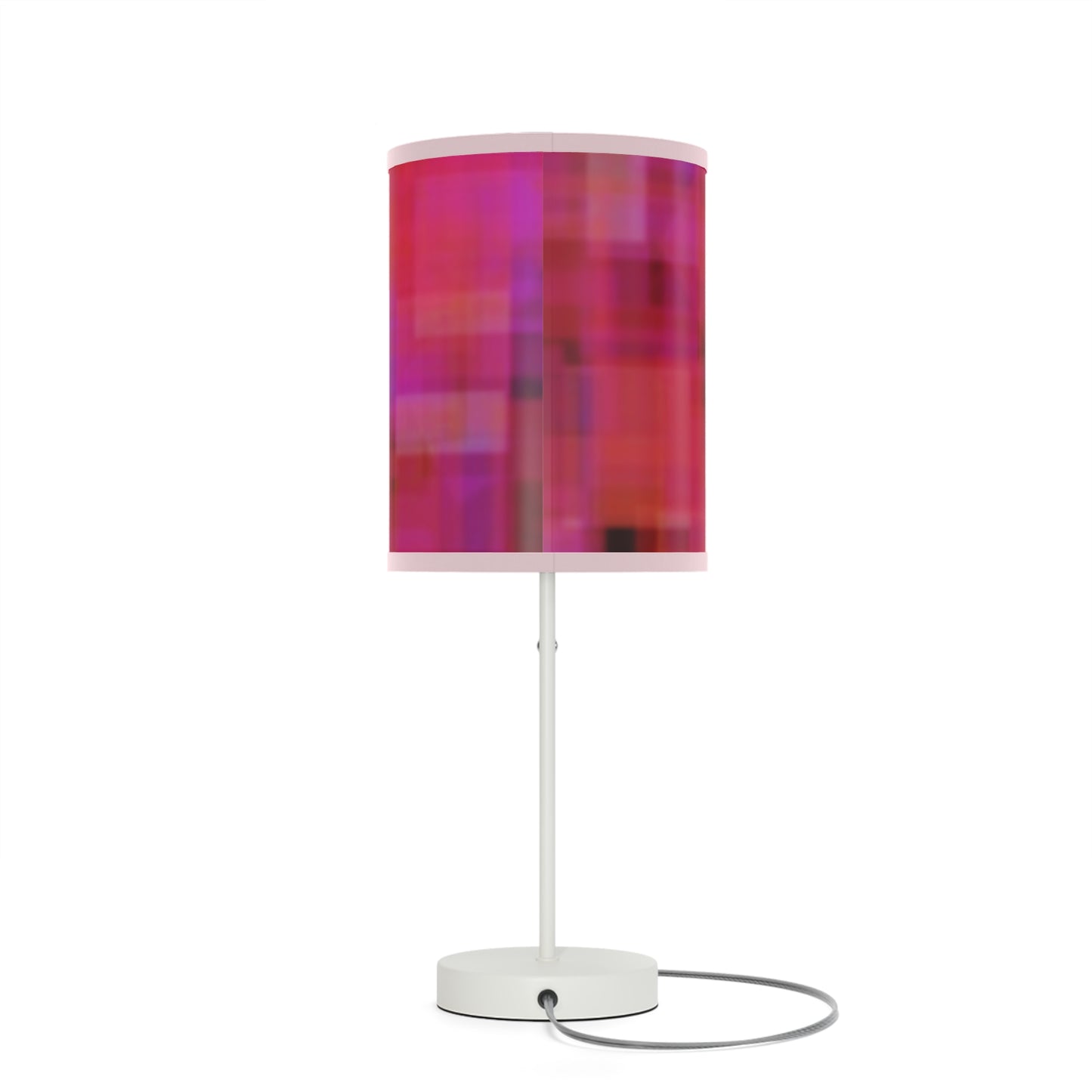 Amaltheia: Pink Trim Vibrant Modern Table Lamp, Bedroom Decor, Nightstand Lamp, Colorful Lighting, Home Accent, Artful Illumination