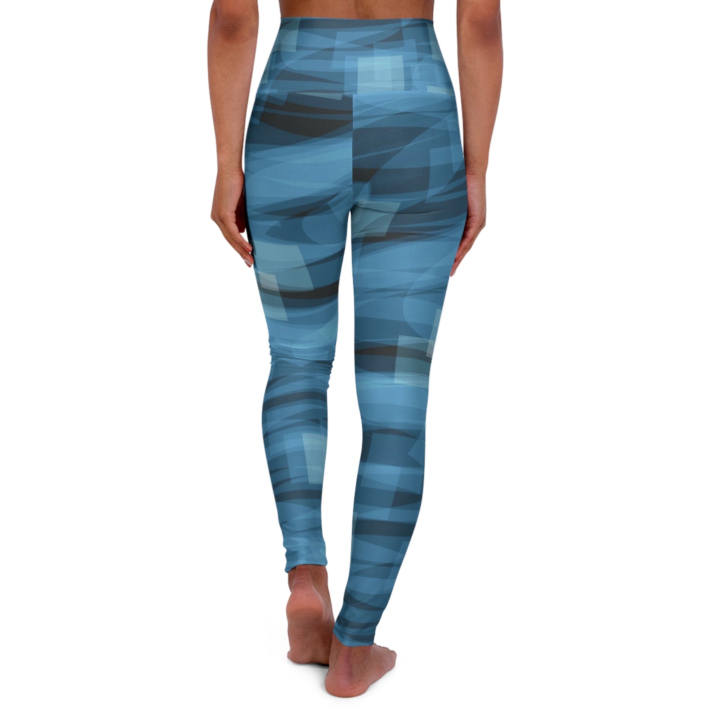 Trinity: Tranquil Waves High Waisted Chic Leggings, Athletic Wear, Streetwear, Fitness Gear, Gym Apparel, Activewear, Meditation Clothing