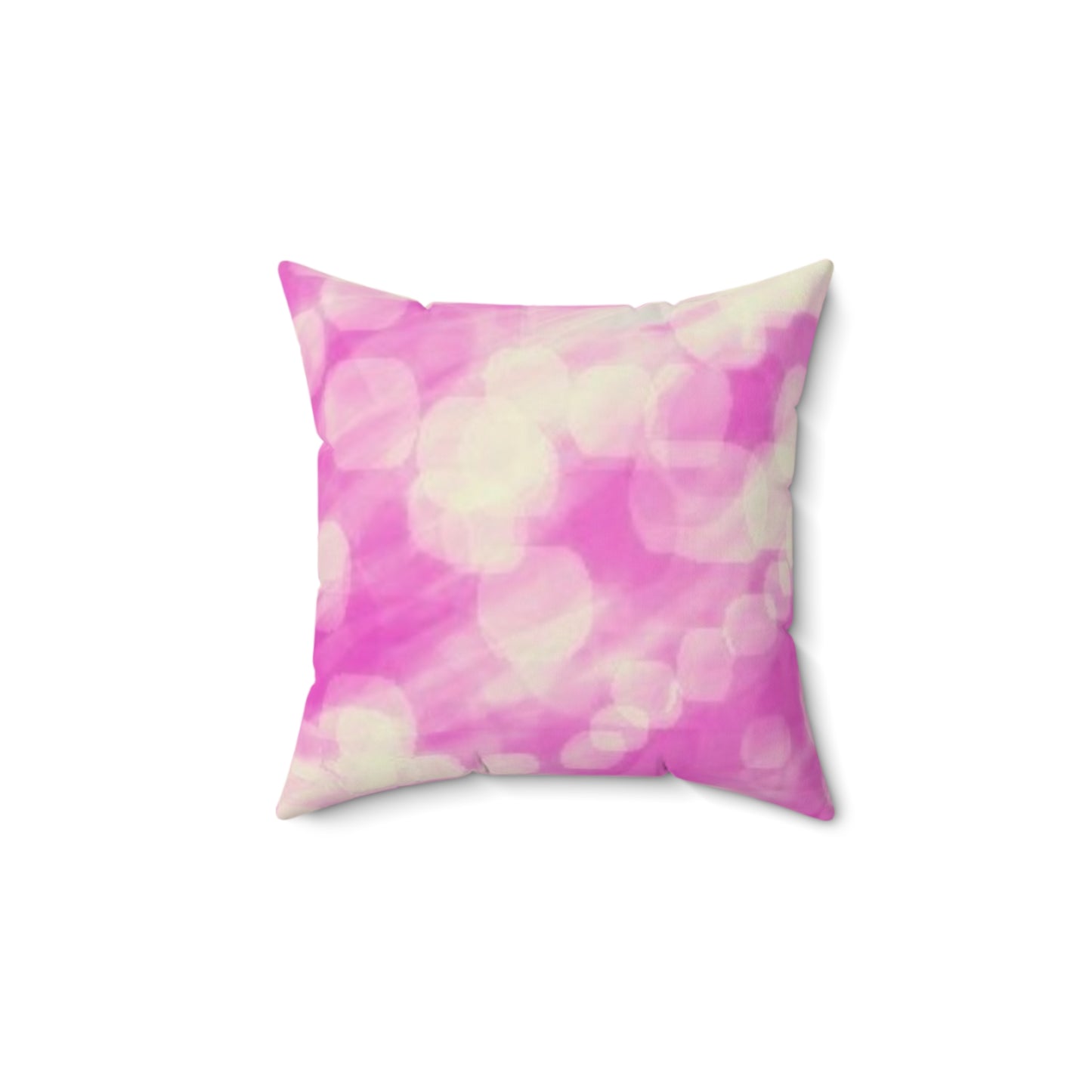 Anew: Vibrant Pink Faux Suede Pillow, Boho Decorative Cushion, Cozy Home Decor, Soft Square Pillow for Living Room, Ethereal