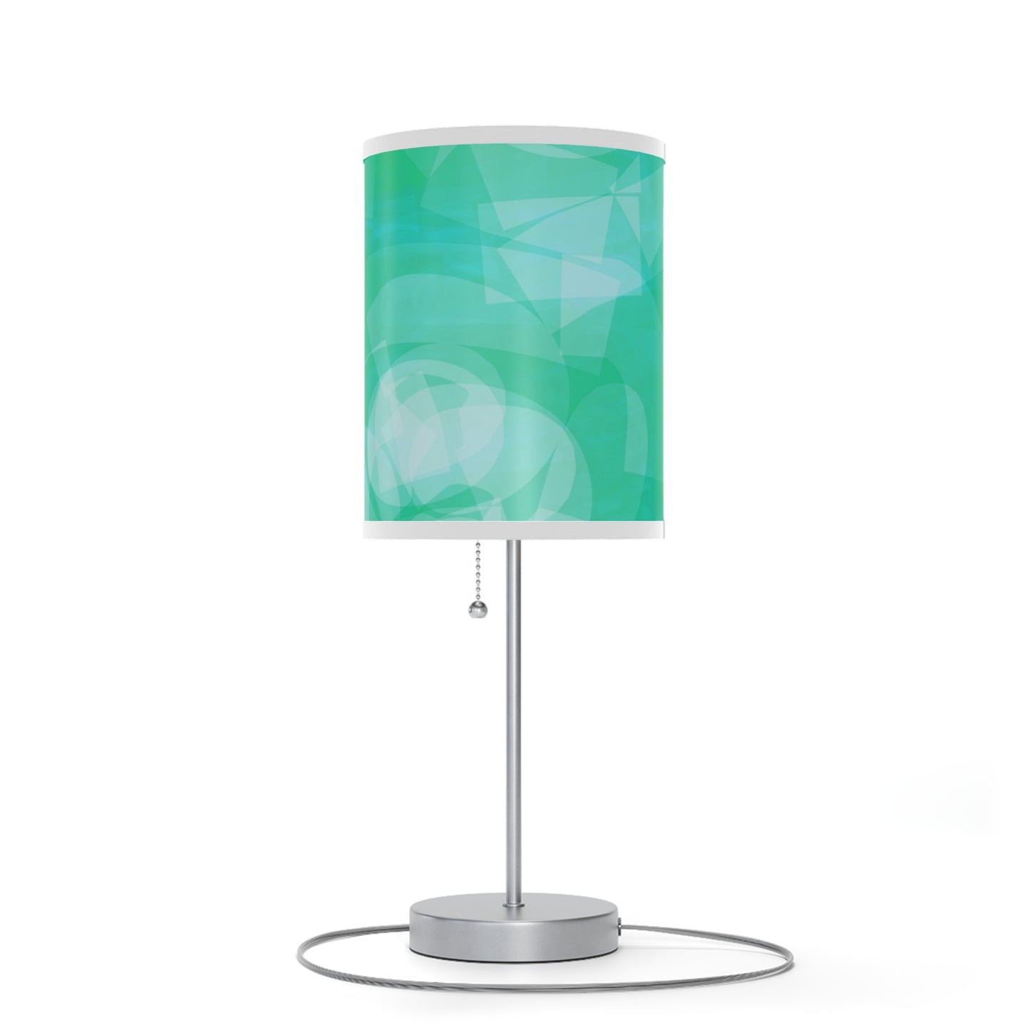Sharona: WH Trim; Modern Table Lamp with Turquoise Design - Perfect for Home Decor