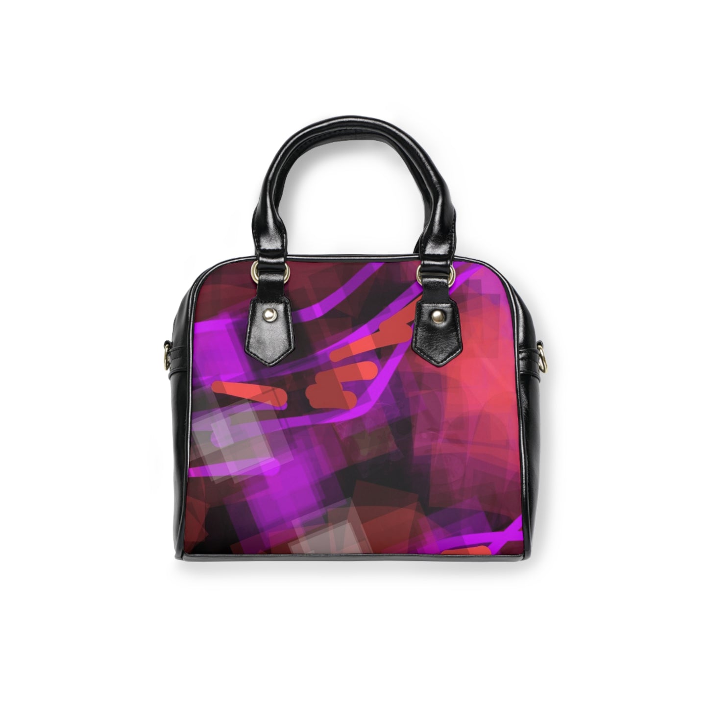 Bo: Vibrant Abstract Shoulder Handbag - Stylish Tote with Colorful Design