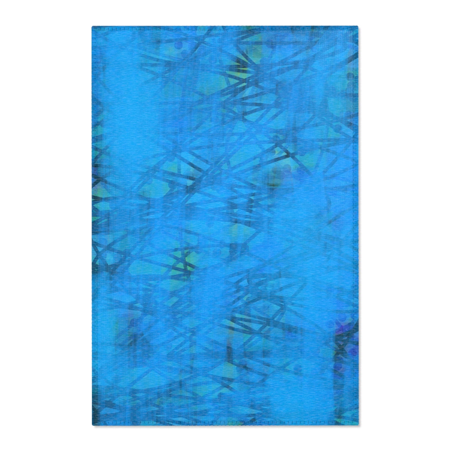 Carmen: 24"x36" Vibrant Blue Abstract Area Rug - Modern Decor for Stylish Living Spaces