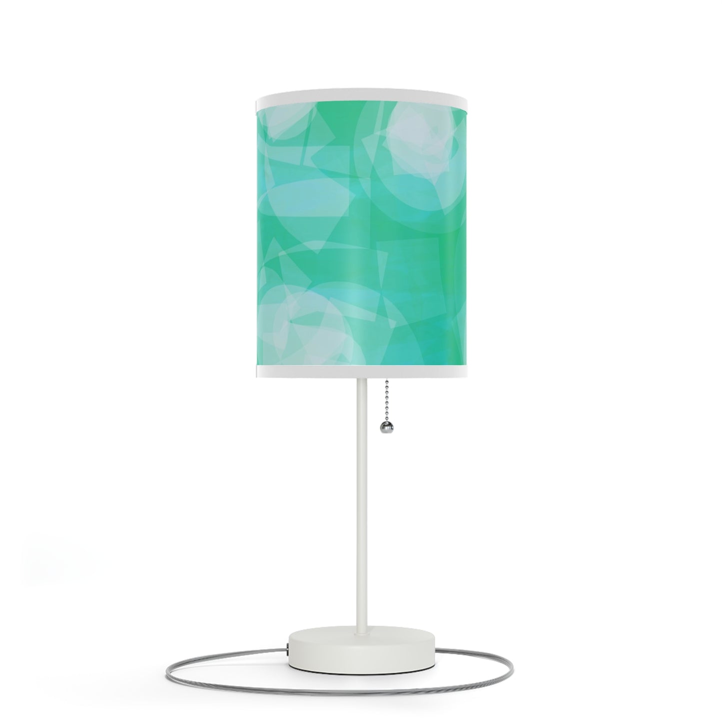 Sharona: WH Trim; Modern Table Lamp with Turquoise Design - Perfect for Home Decor