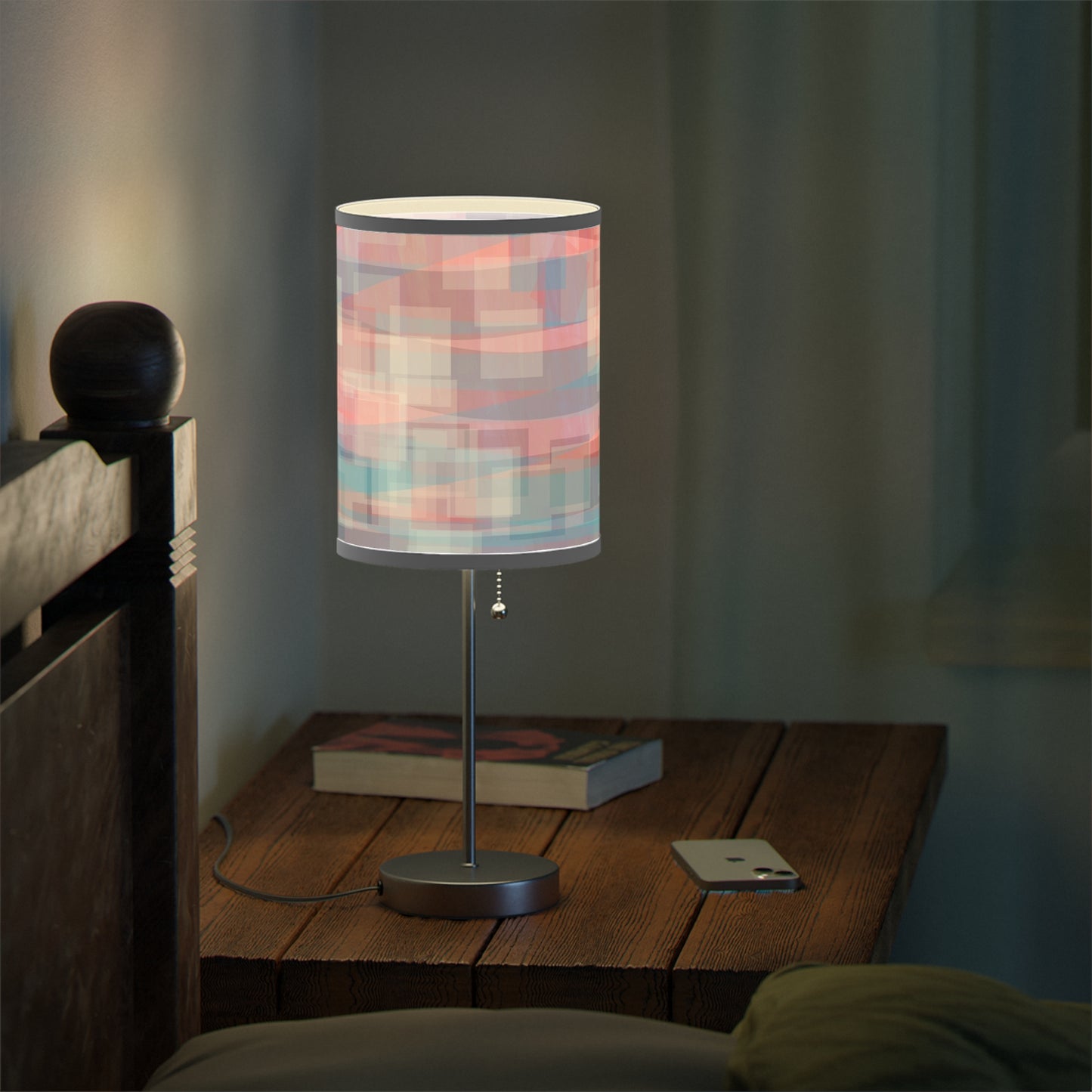 Bernadette: WH Trim; Abstract Design Table Lamp – Modern Home Decor